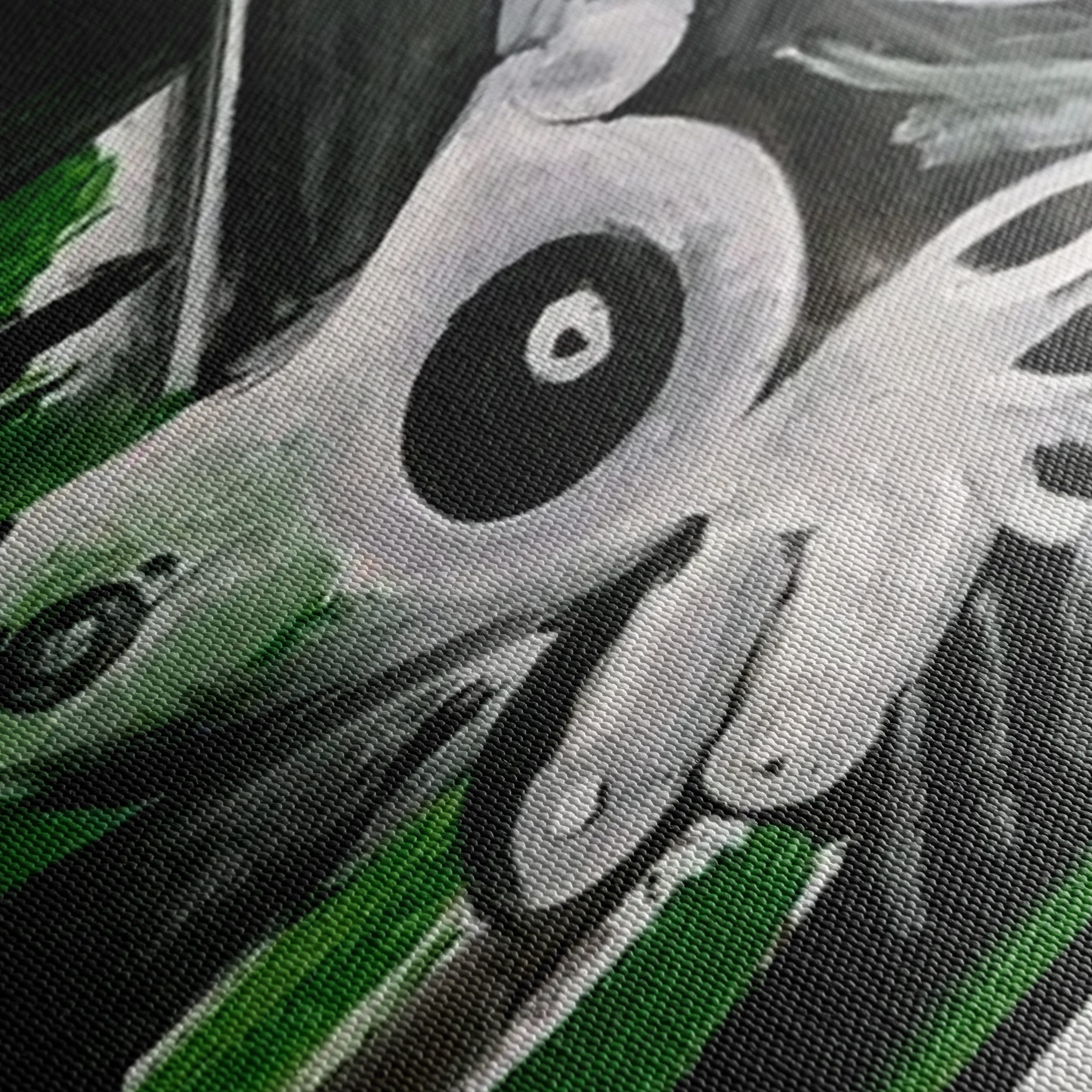 Dynamic Abstract Composition with Striking Green and Black - Image 5
