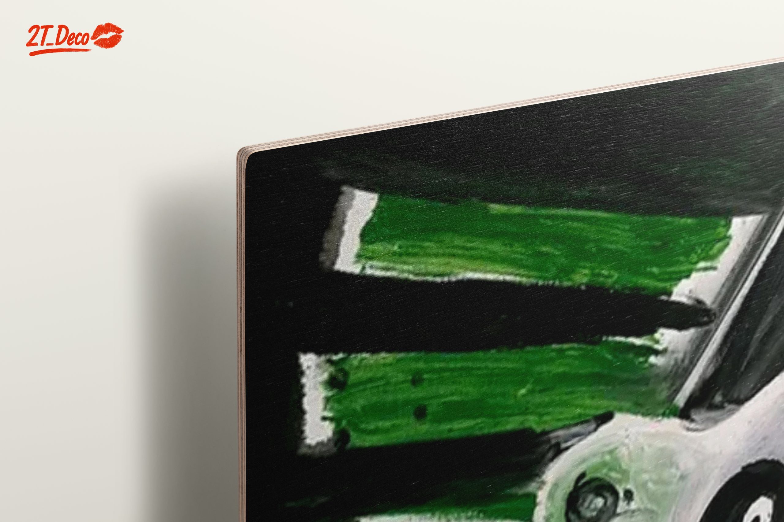 Dynamic Abstract Composition with Striking Green and Black - Image 15
