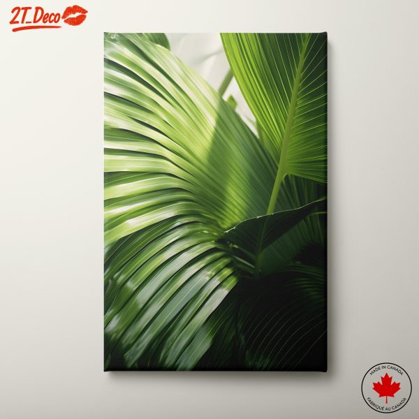 Lush Green Botanical Leaf Artwork