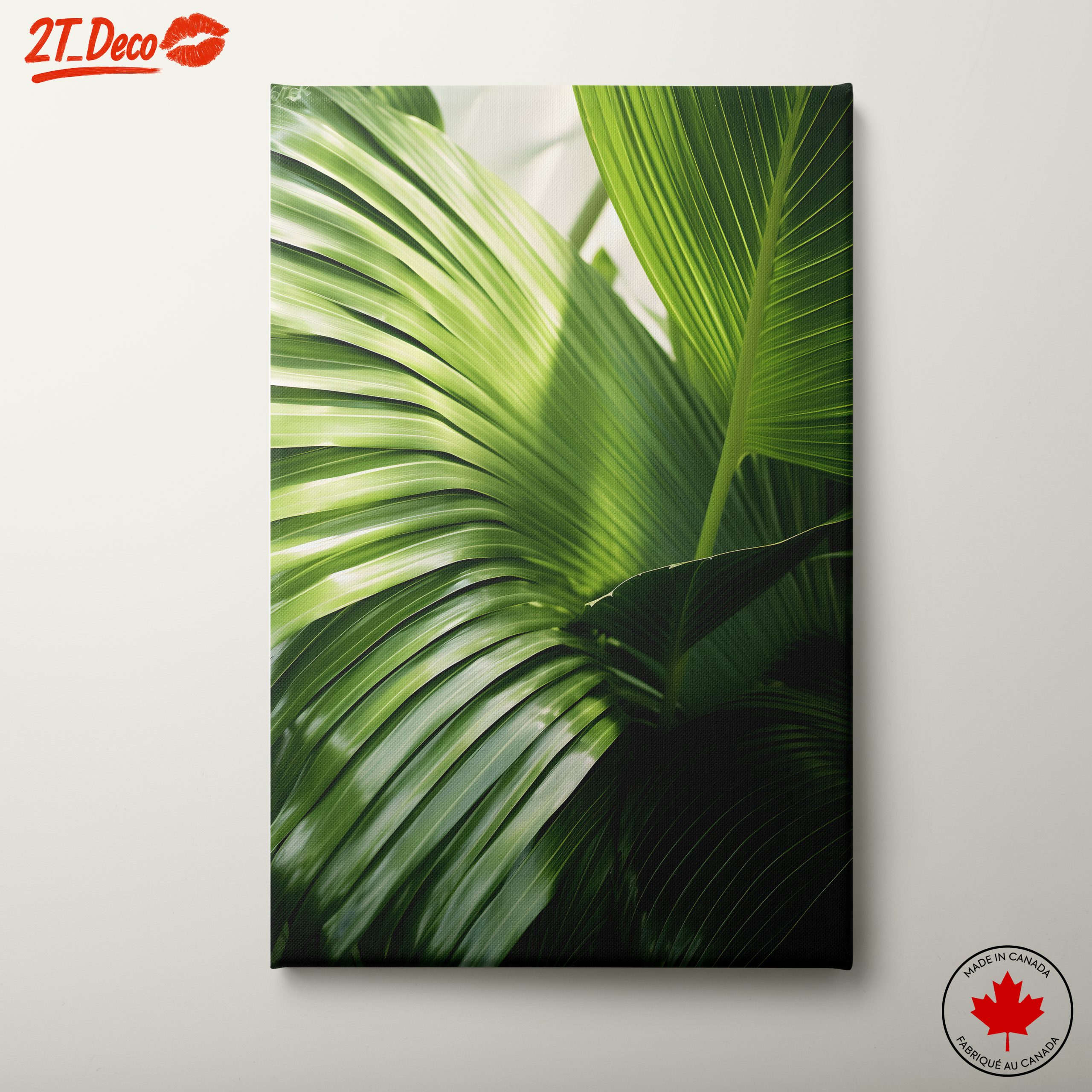Lush Green Botanical Leaf Artwork