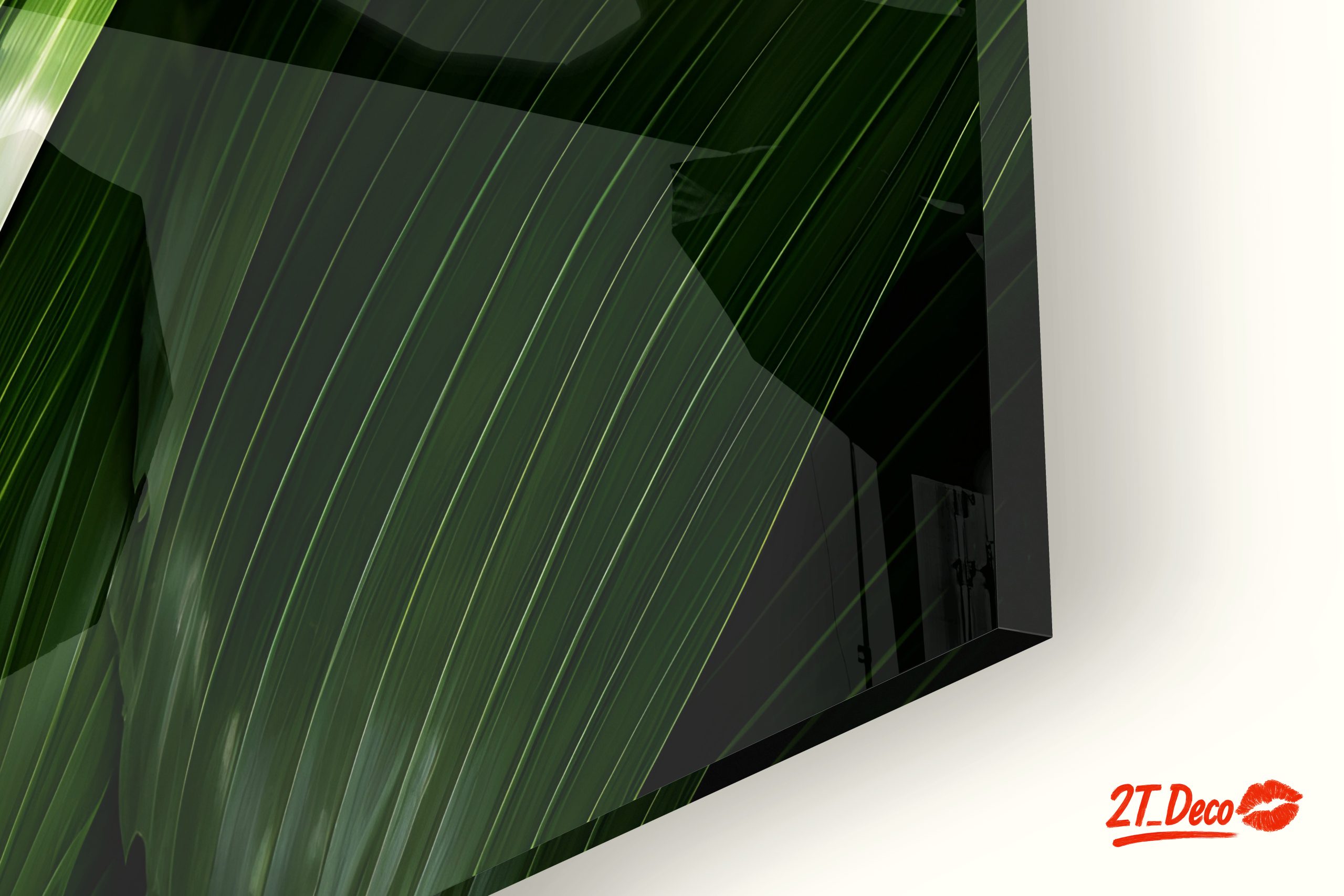 Lush Green Botanical Leaf Artwork - Image 9