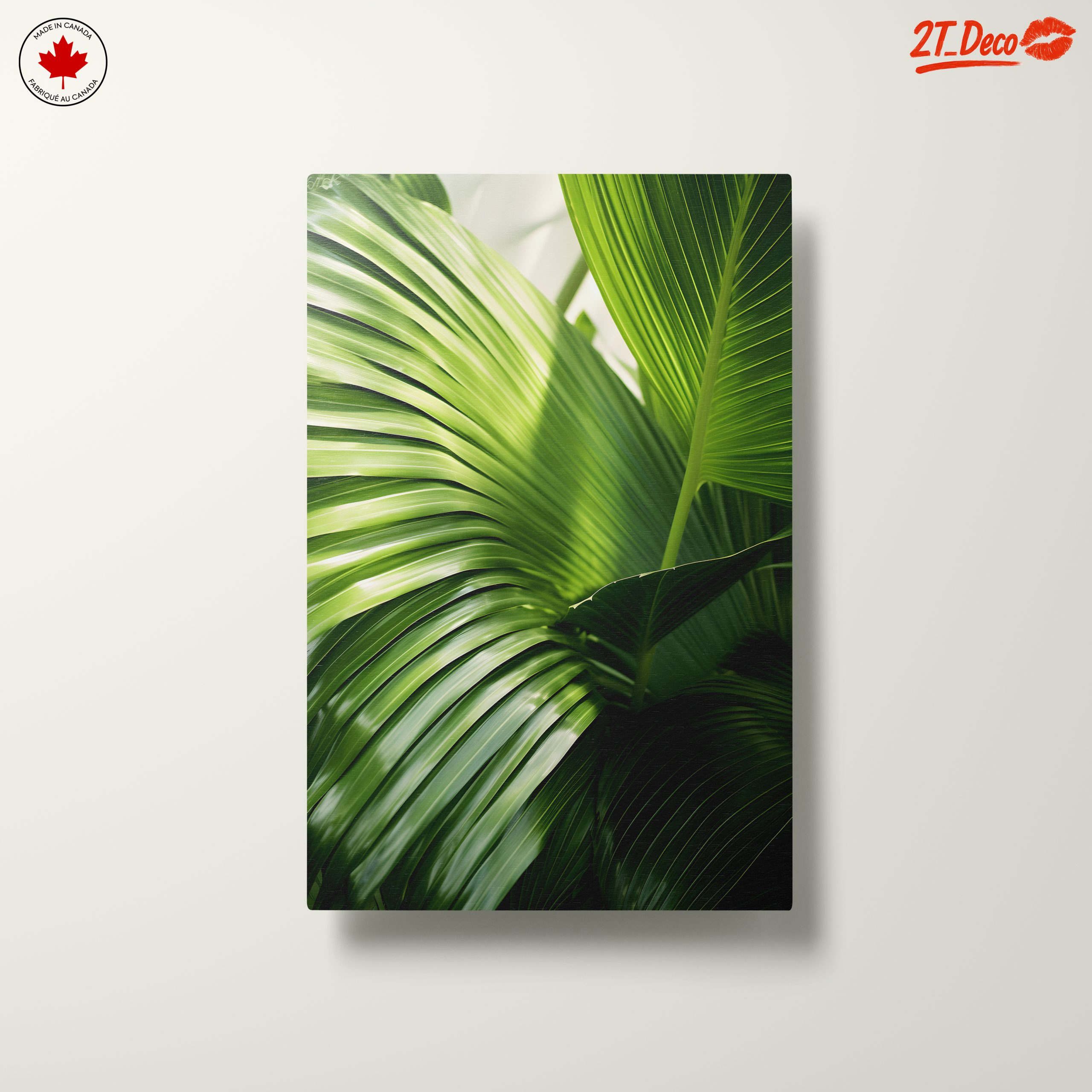 Lush Green Botanical Leaf Artwork - Image 10