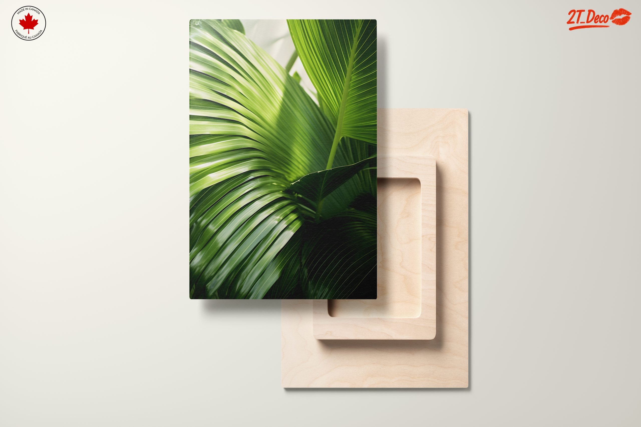 Lush Green Botanical Leaf Artwork - Image 11