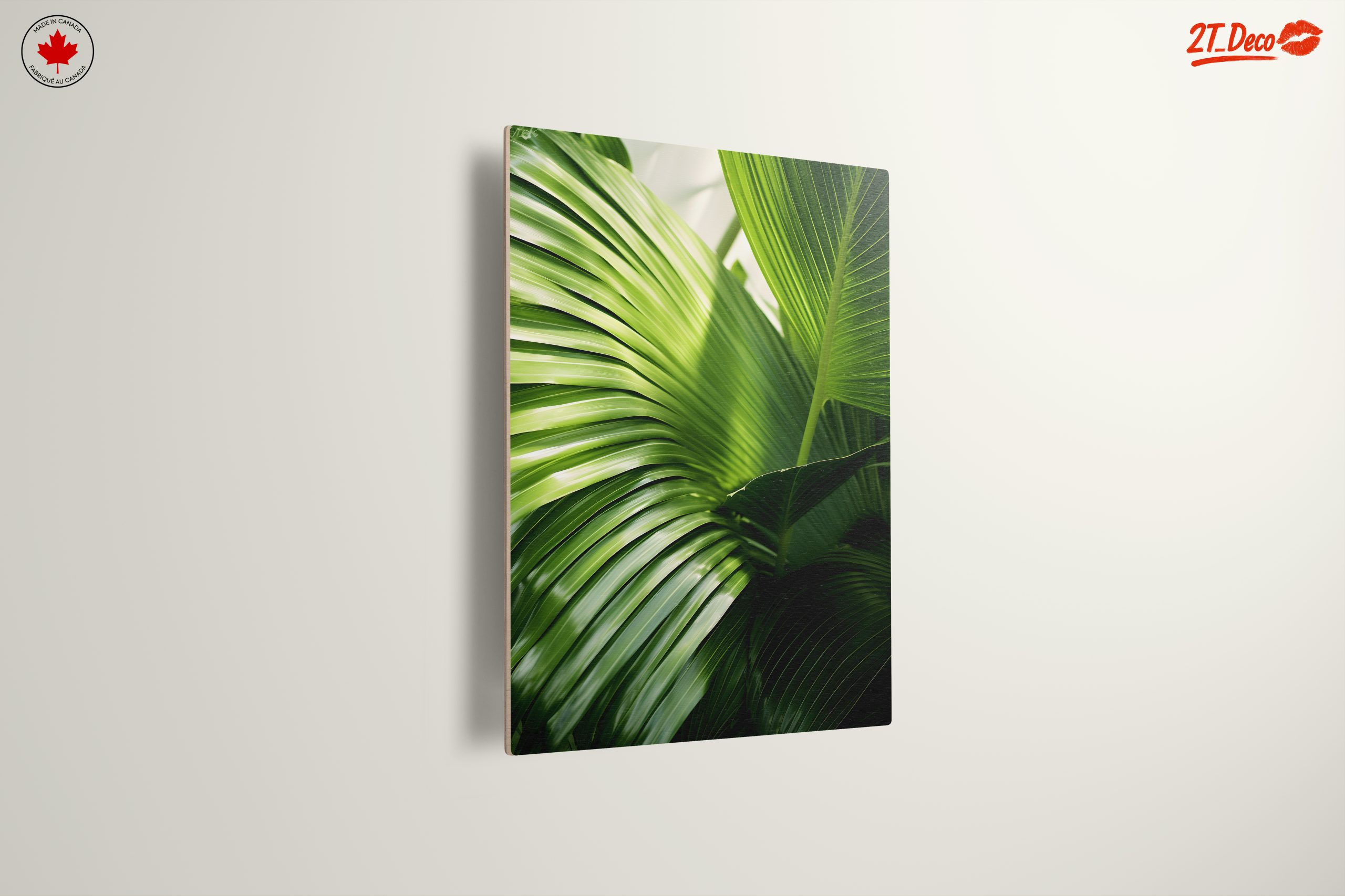 Lush Green Botanical Leaf Artwork - Image 13
