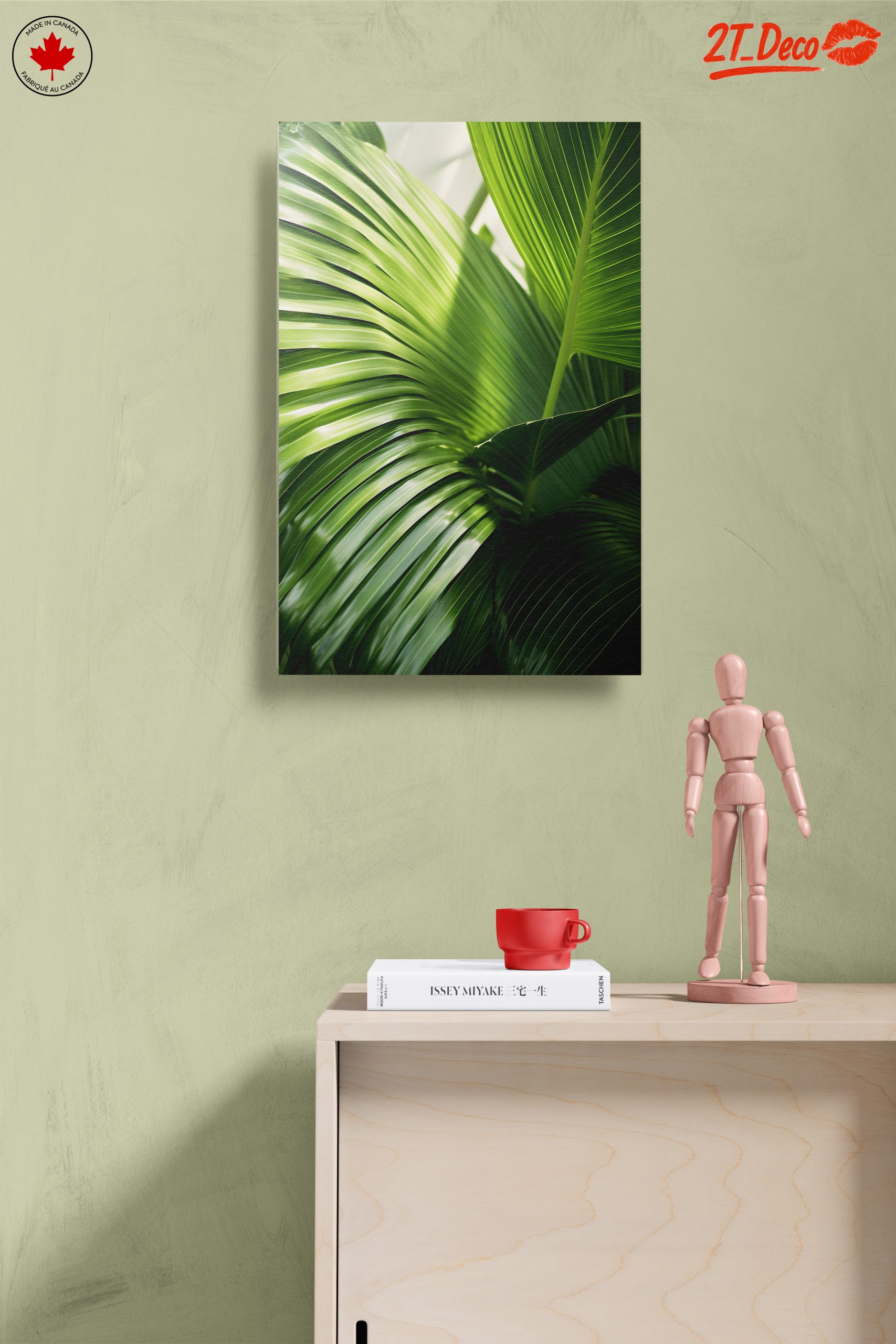 Lush Green Botanical Leaf Artwork - Image 14