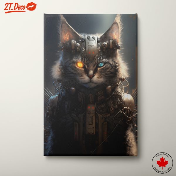 Futuristic Cybernetic Cat Artwork