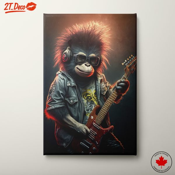 Groovy Monkey Playing Electric Guitar