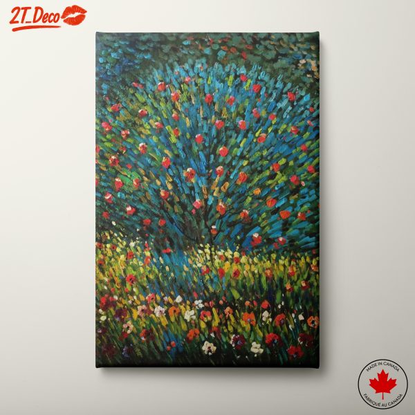 Colorful Botanical Artwork with Vibrant Flowers