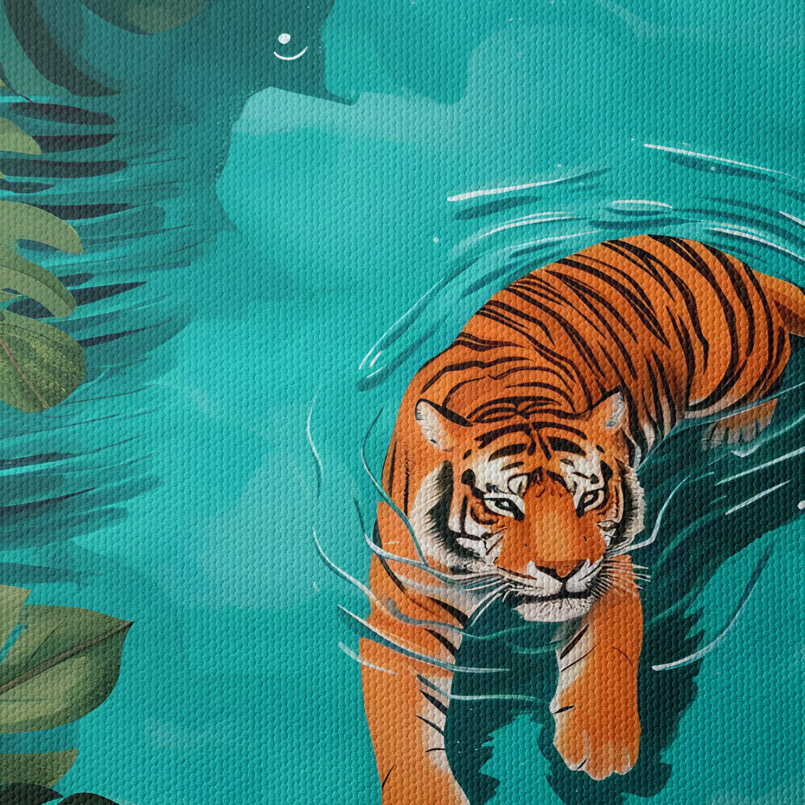 Vibrant Tiger Swimming in Tropical Waters - Image 4
