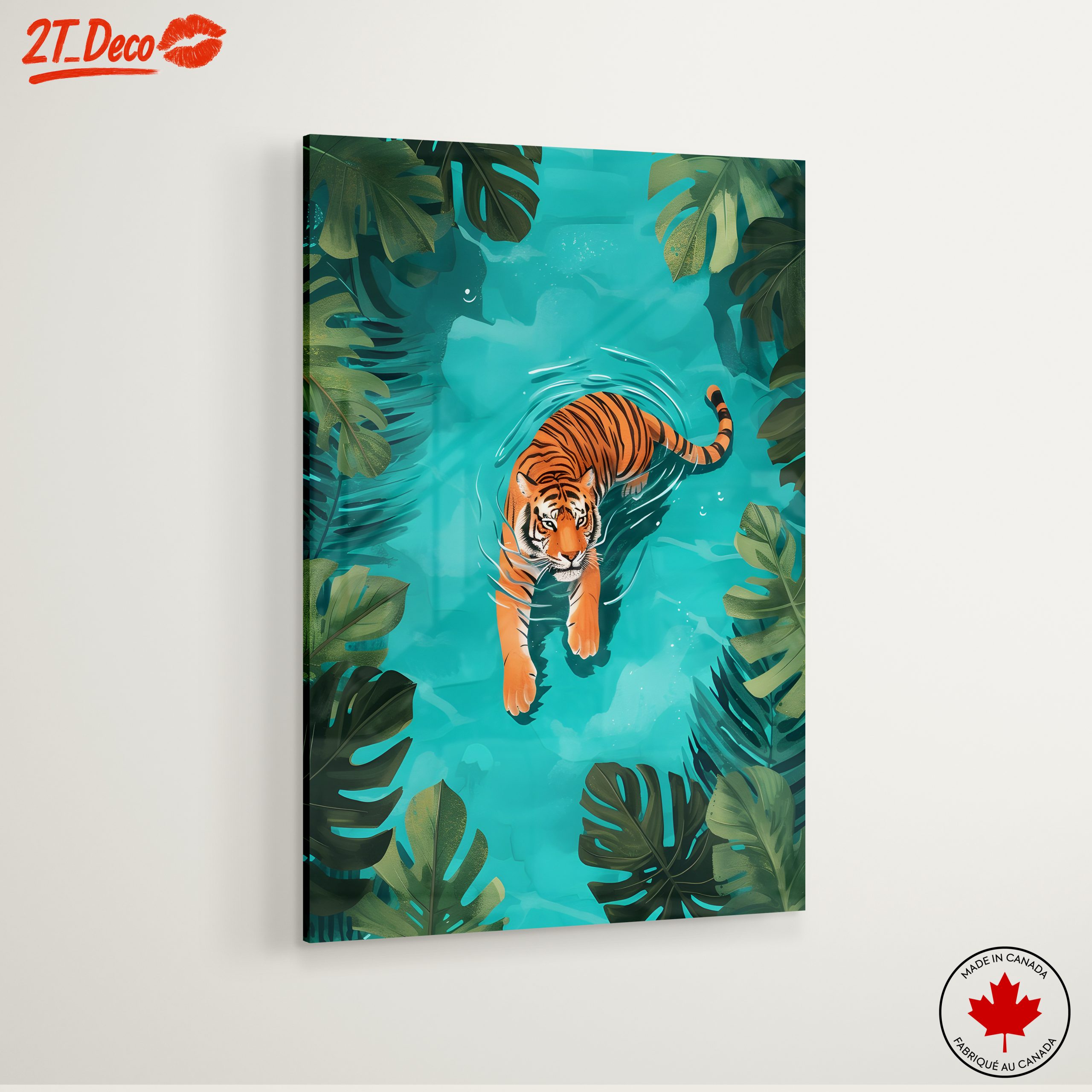 Vibrant Tiger Swimming in Tropical Waters - Image 6