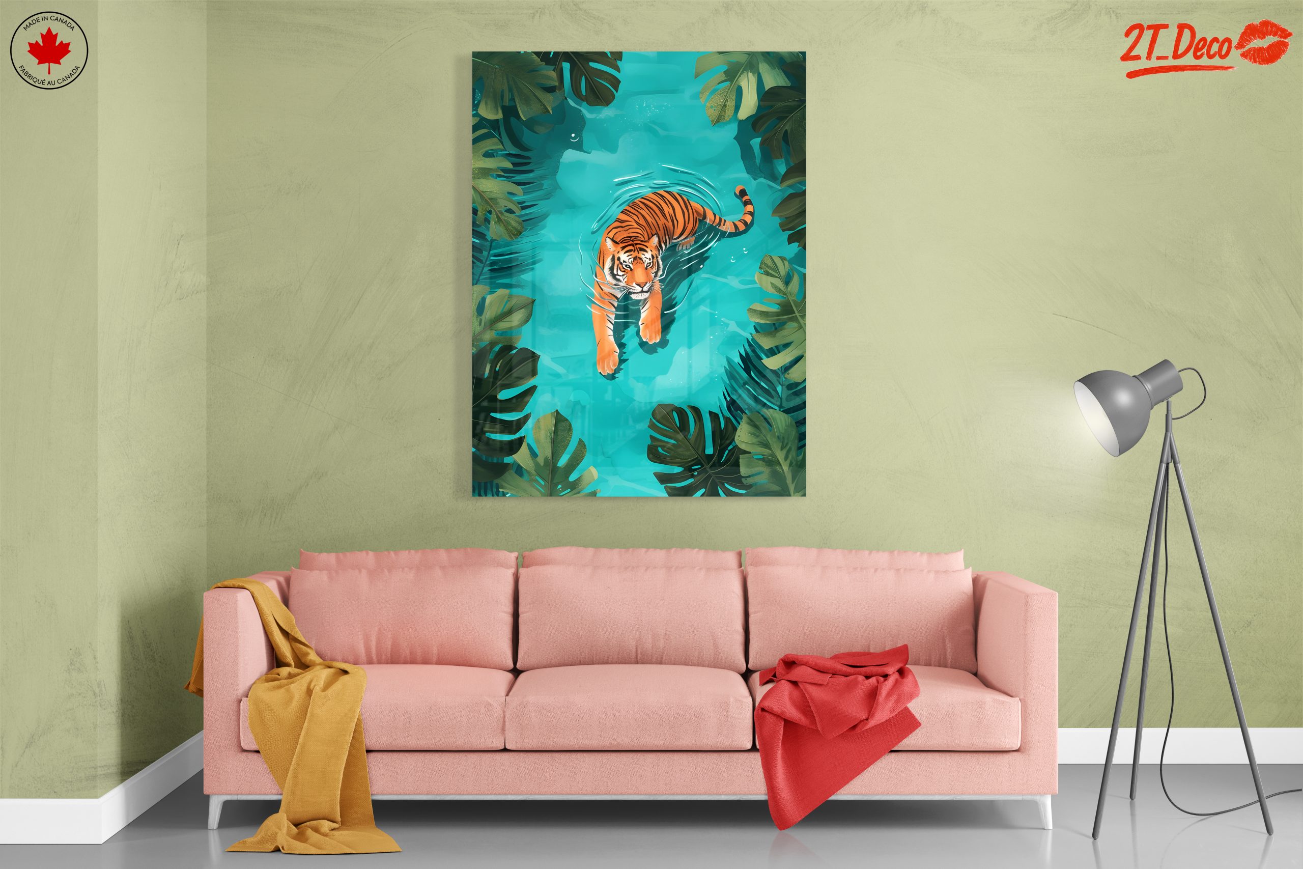 Vibrant Tiger Swimming in Tropical Waters - Image 7