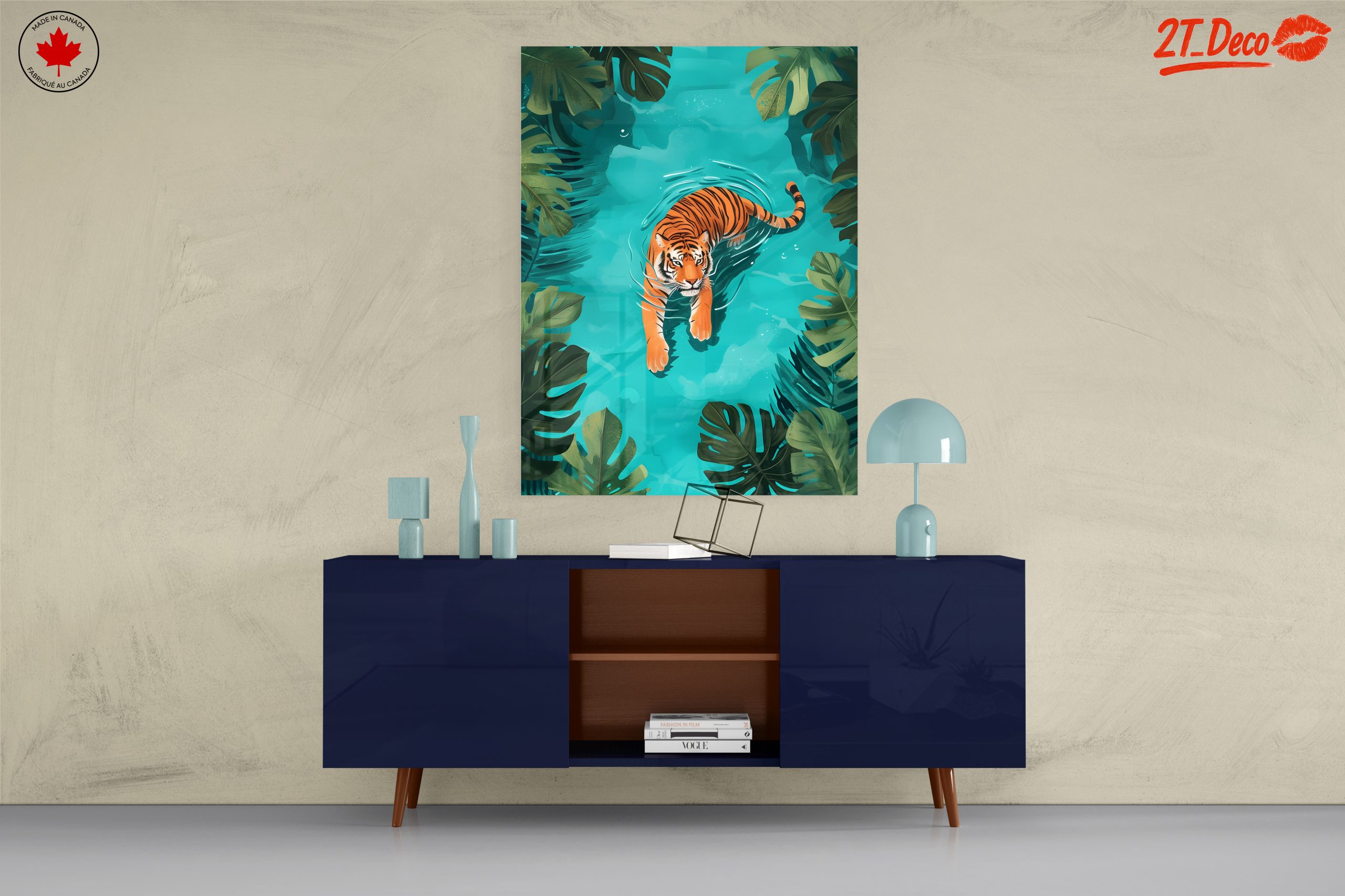 Vibrant Tiger Swimming in Tropical Waters - Image 8