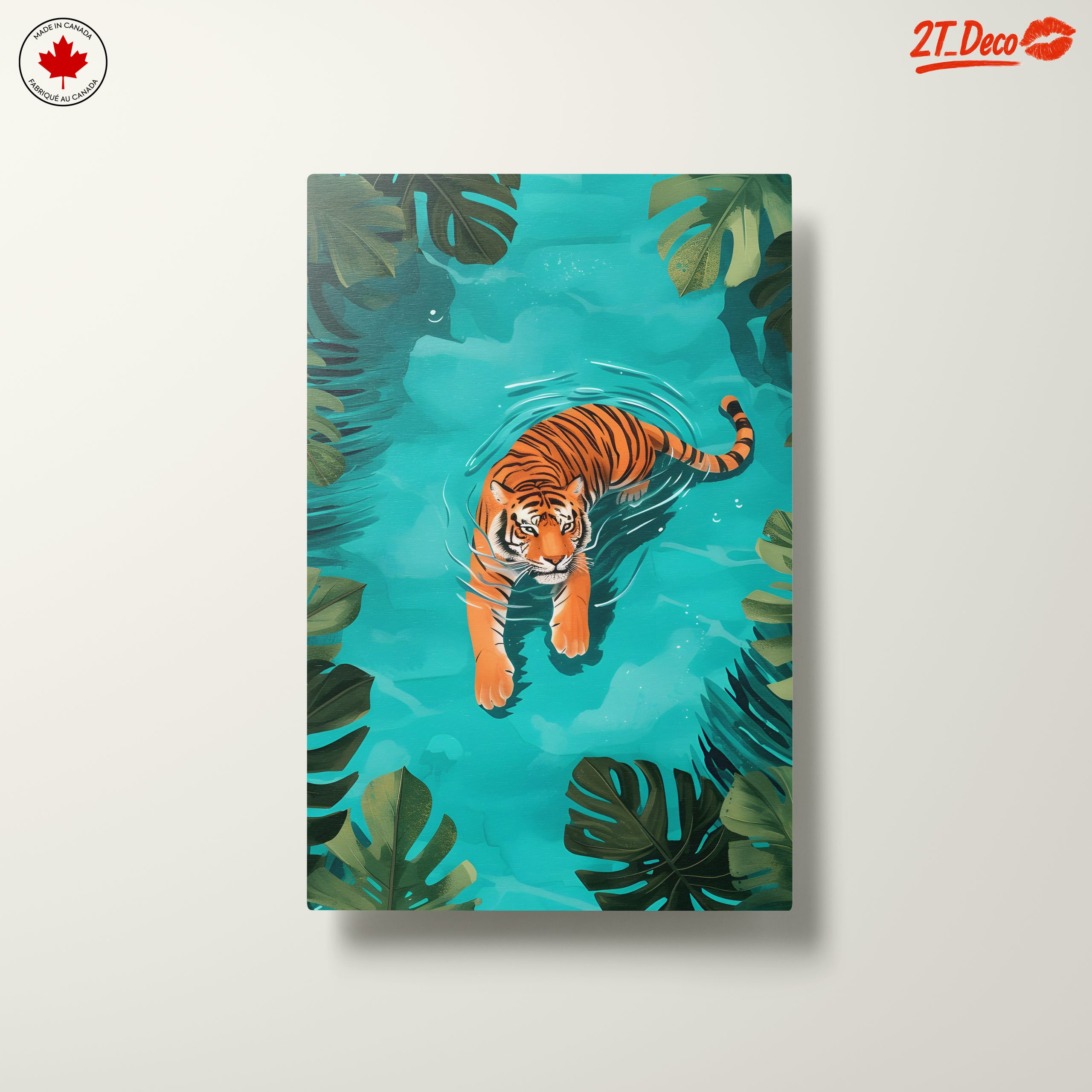 Vibrant Tiger Swimming in Tropical Waters - Image 10