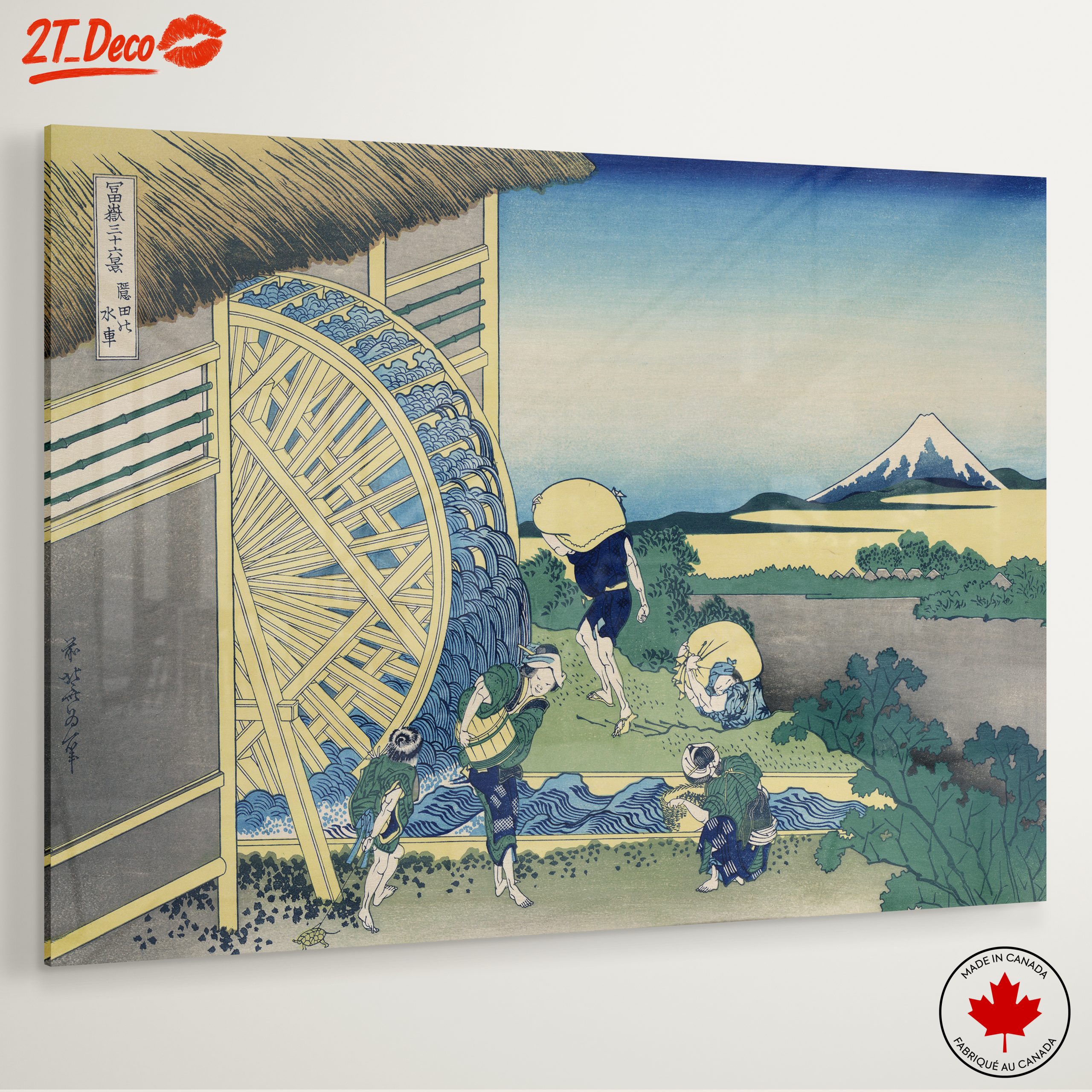 Traditional Japanese Water Mill with Mount Fuji - Image 6