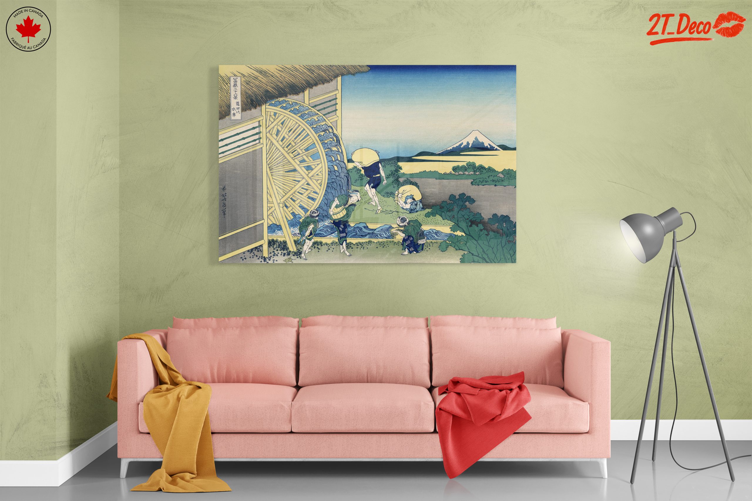 Traditional Japanese Water Mill with Mount Fuji - Image 7