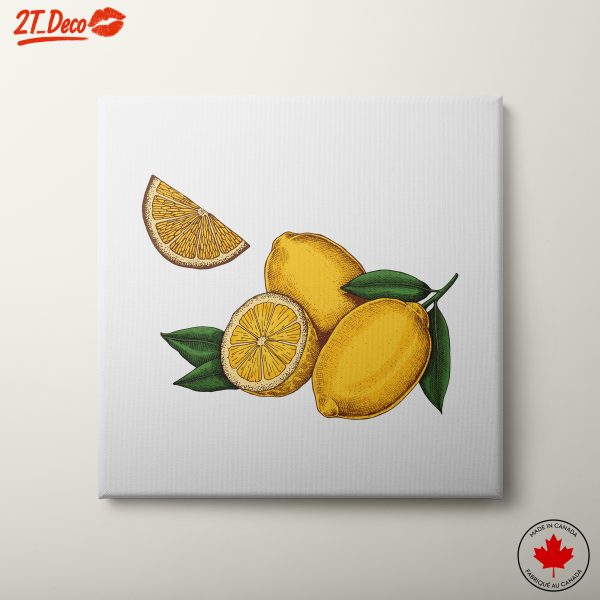Stylized Lemons Art for Kitchen Decor