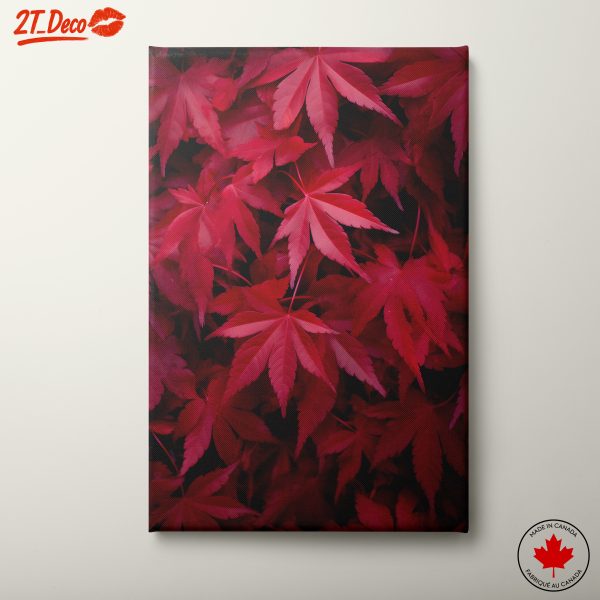 Vibrant Red Maple Leaves Art