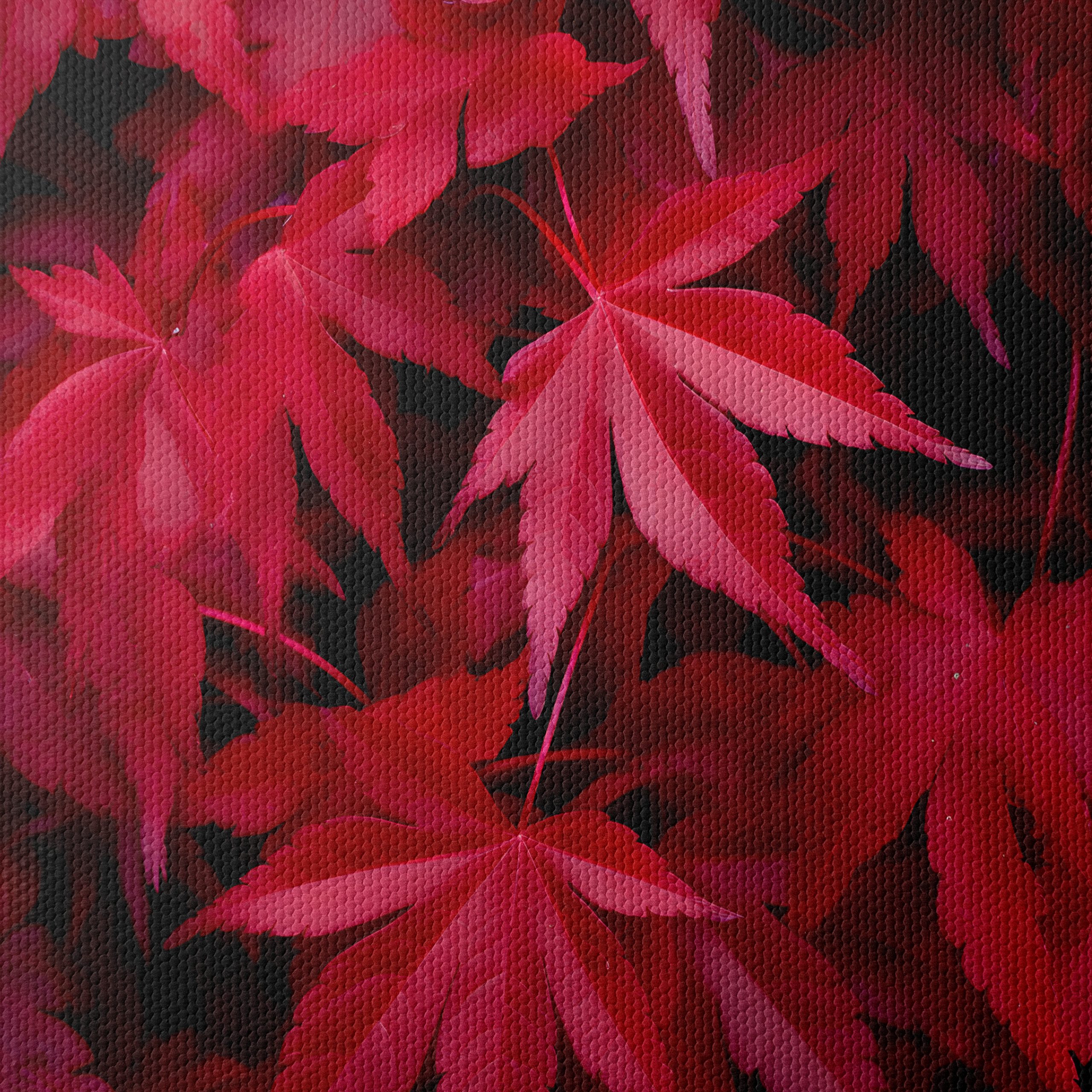 Vibrant Red Maple Leaves Art - Image 4