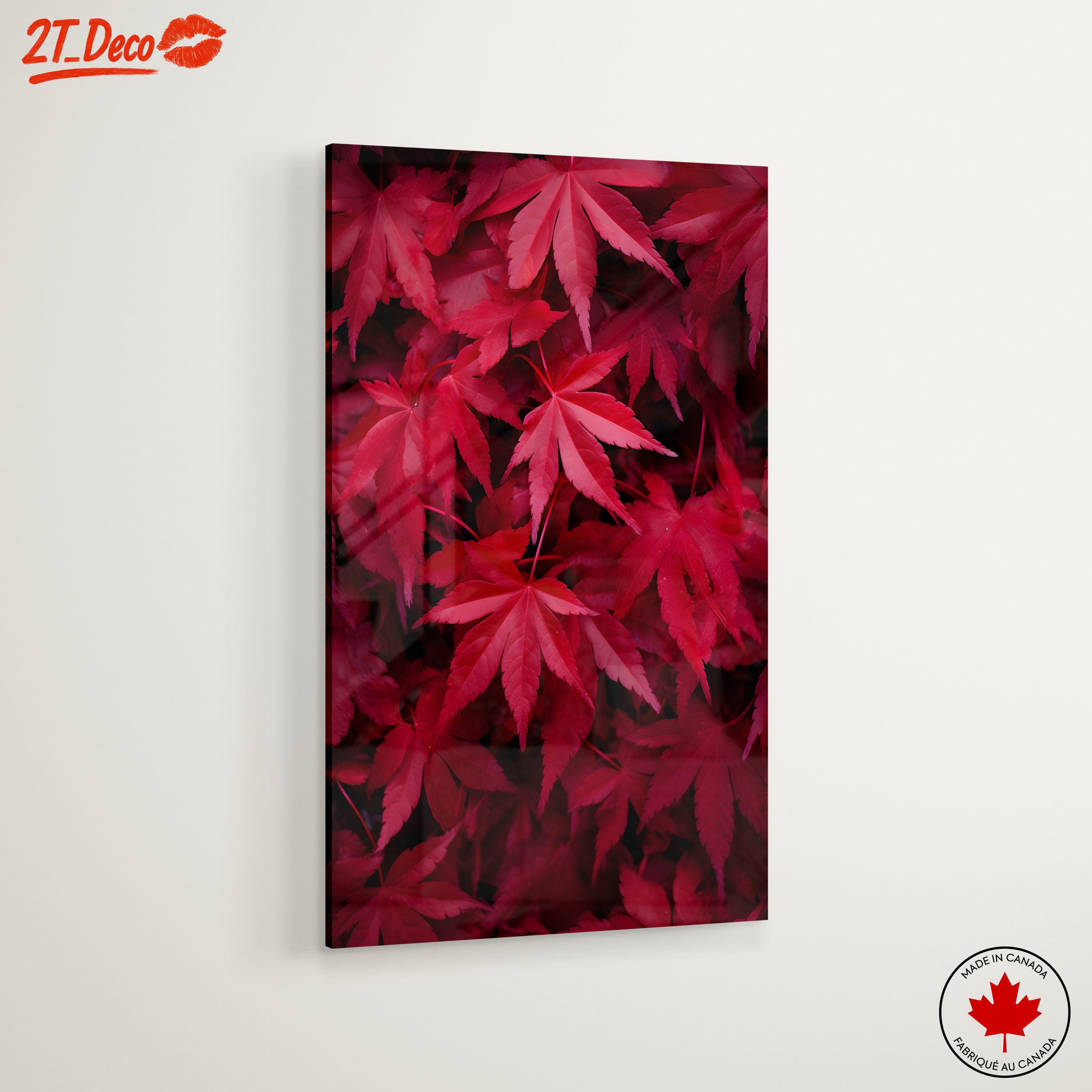 Vibrant Red Maple Leaves Art - Image 6