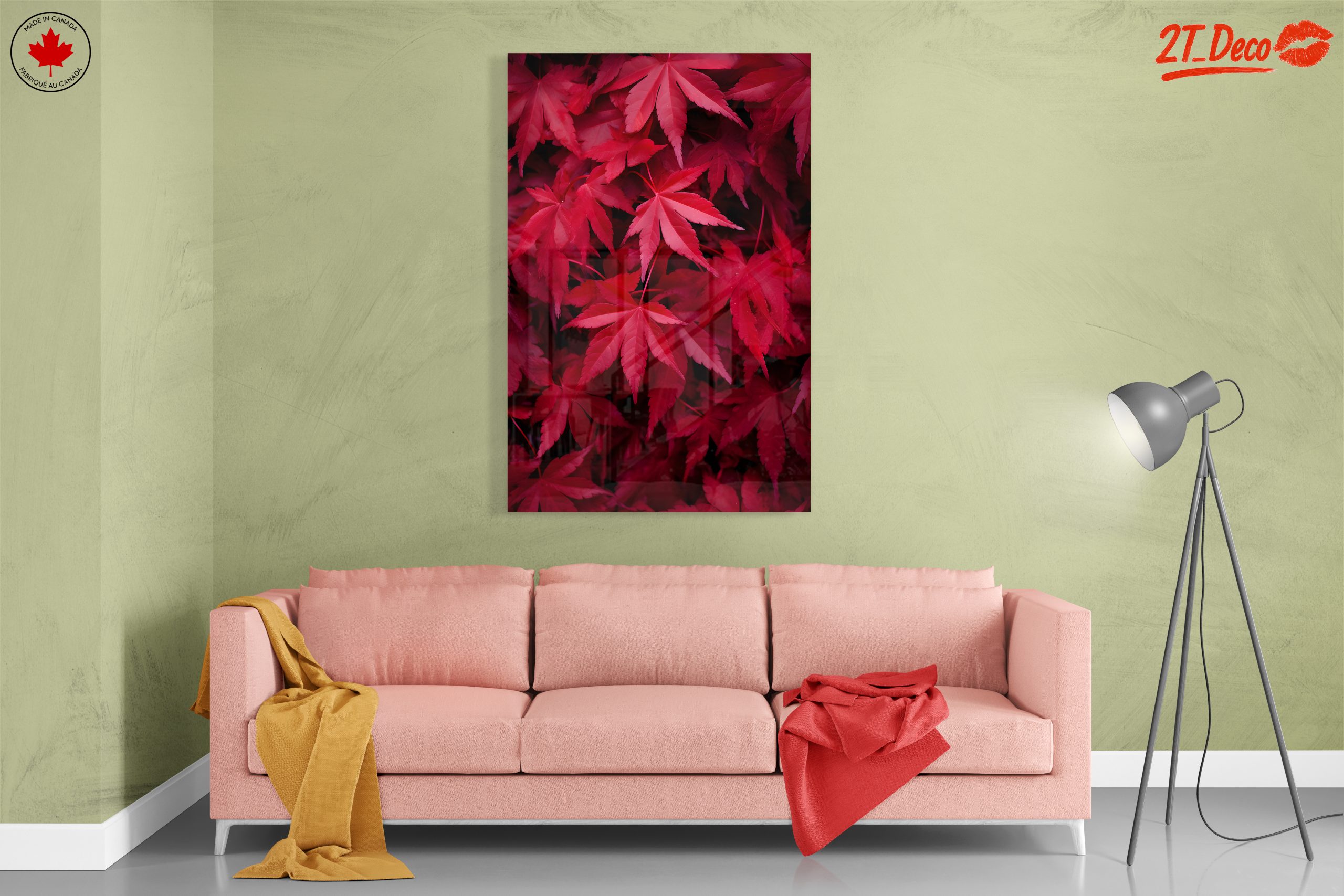 Vibrant Red Maple Leaves Art - Image 7