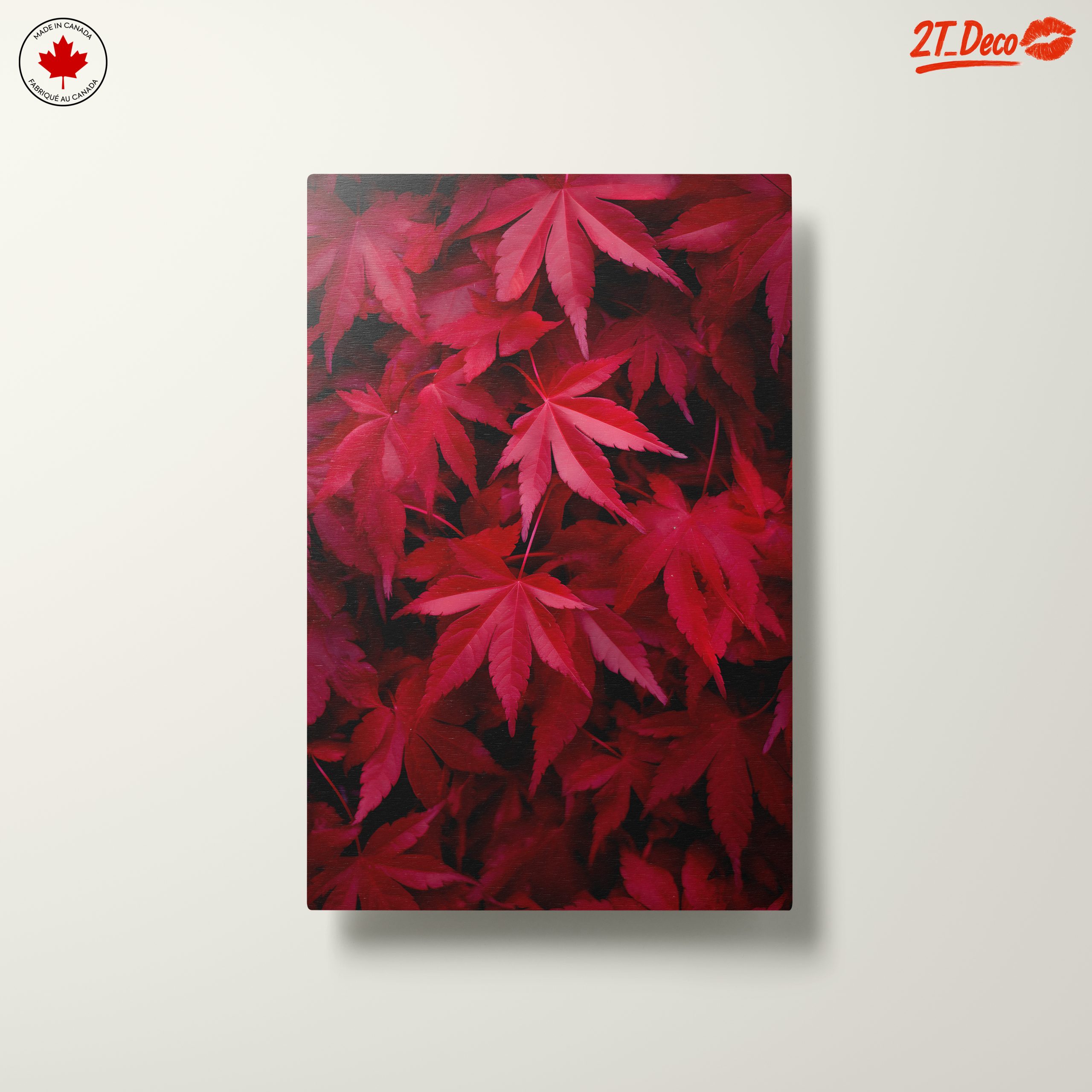 Vibrant Red Maple Leaves Art - Image 10