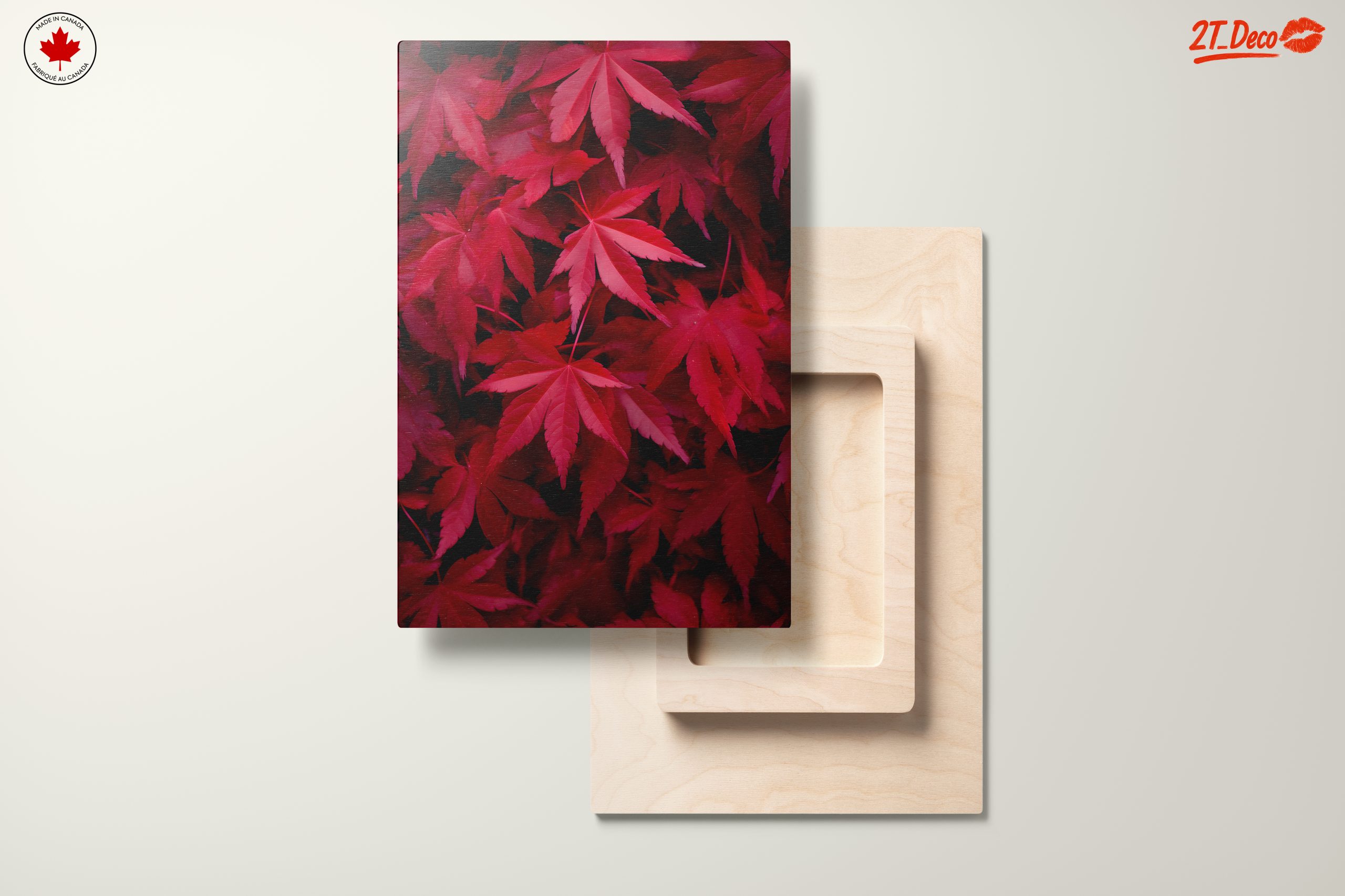 Vibrant Red Maple Leaves Art - Image 11