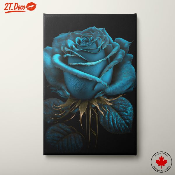 Stunning Blue Rose Floral Art