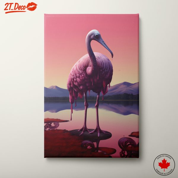 Surreal Whimsical Flamingo Art