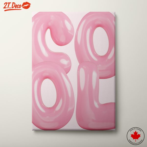 Playful Pink Bold Typography Art