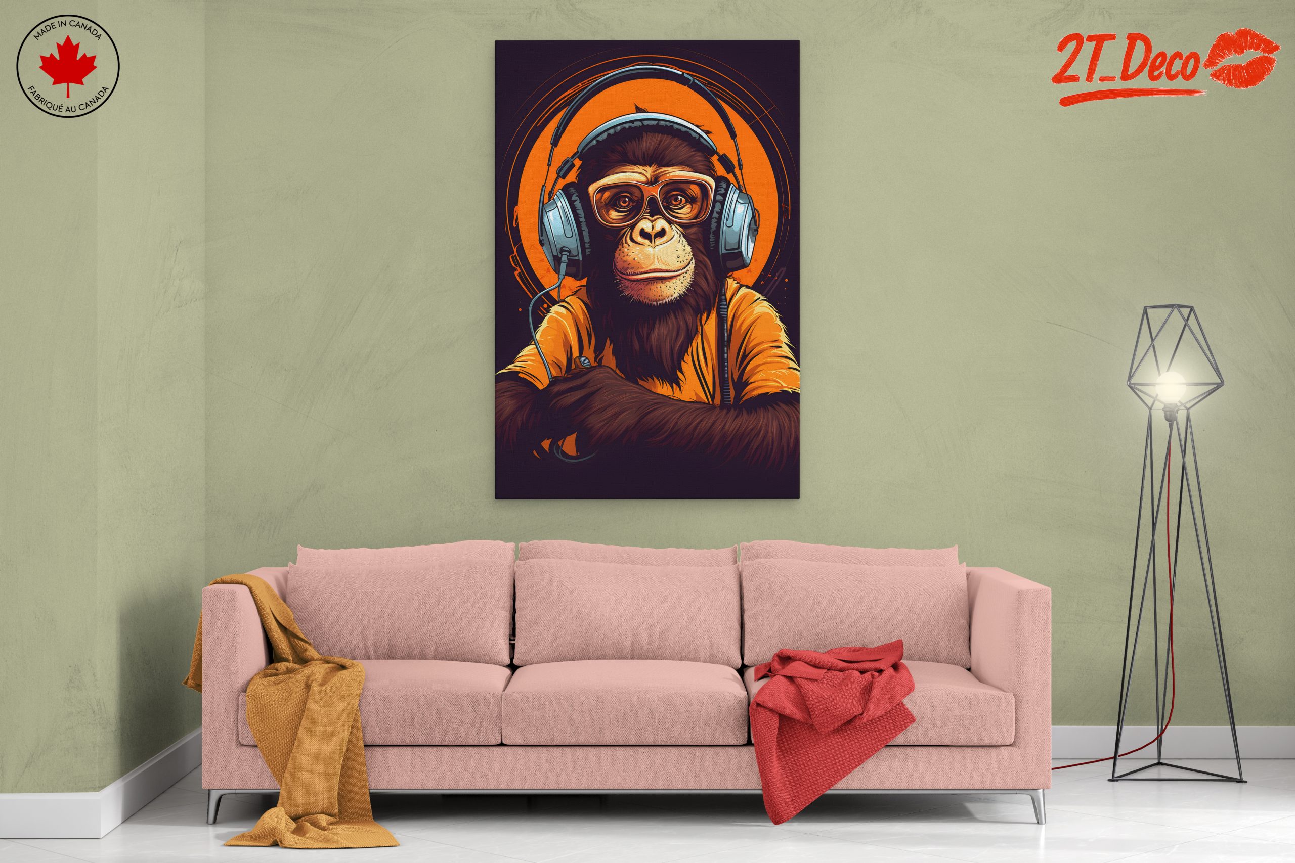 Hipster Monkey in Headphones - Image 2
