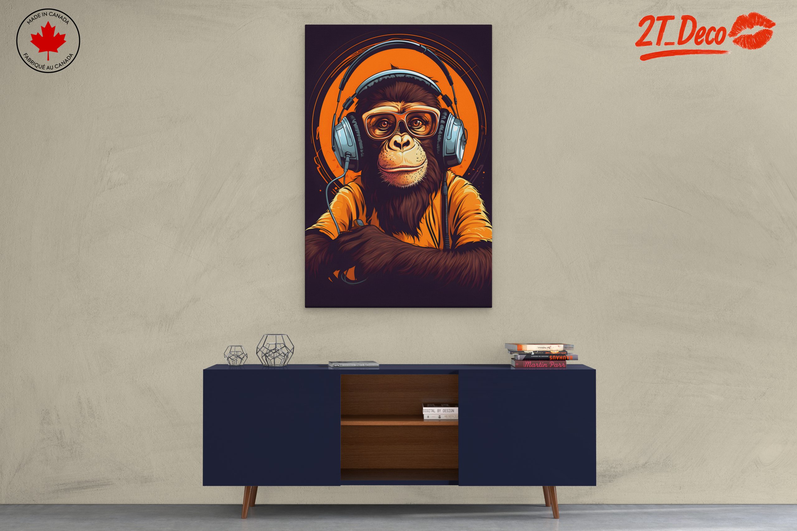Hipster Monkey in Headphones - Image 3