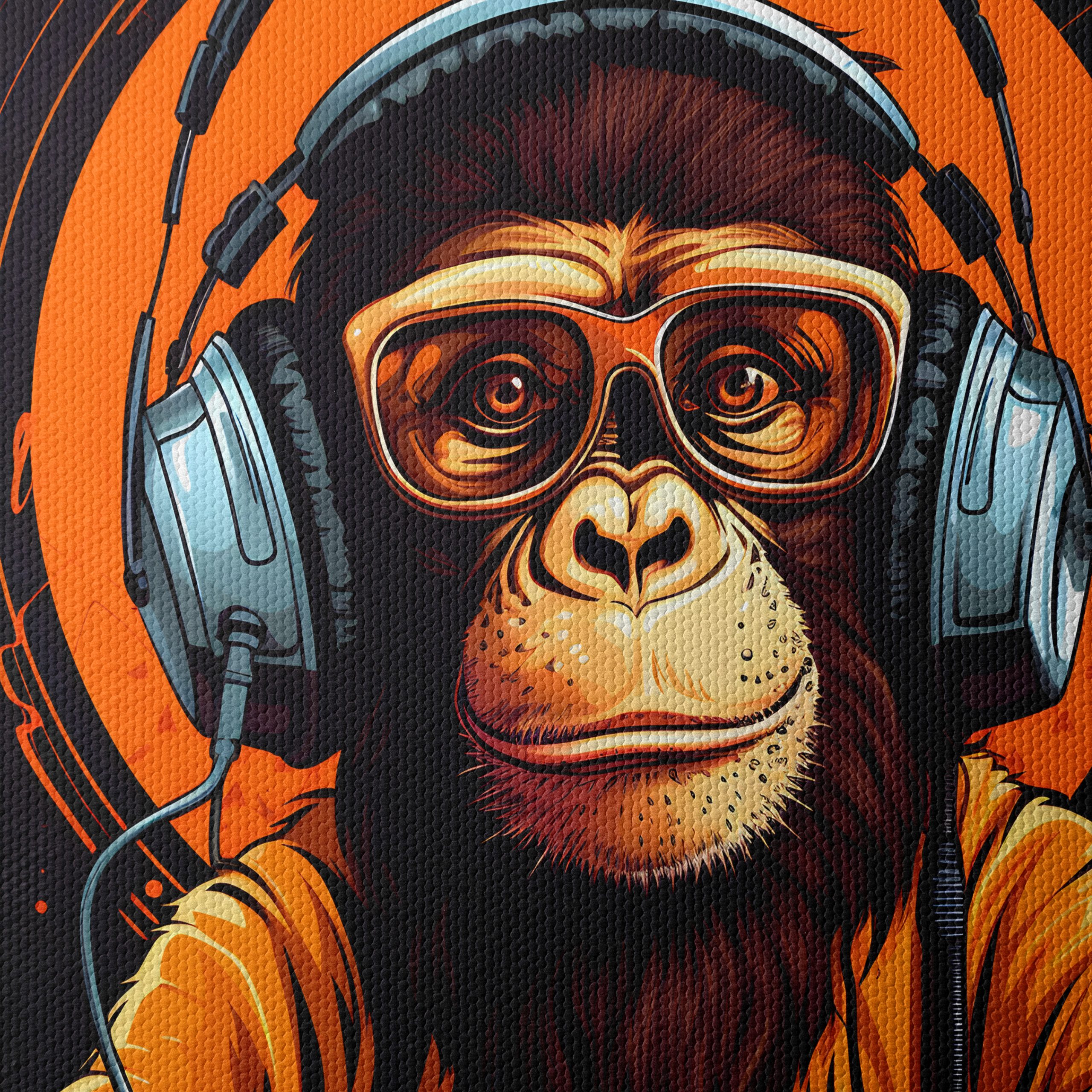 Hipster Monkey in Headphones - Image 4