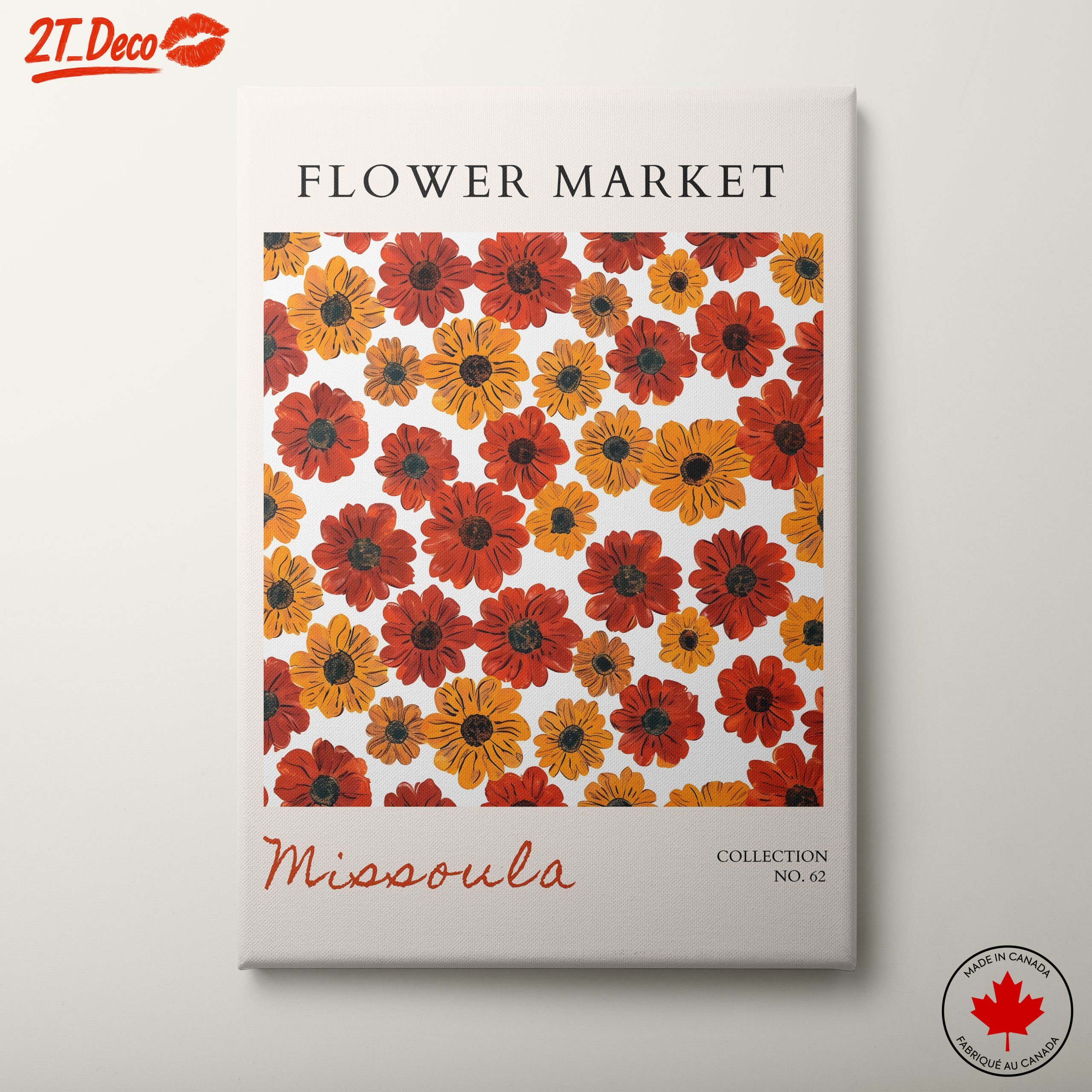 Vibrant Flower Market Wall Art
