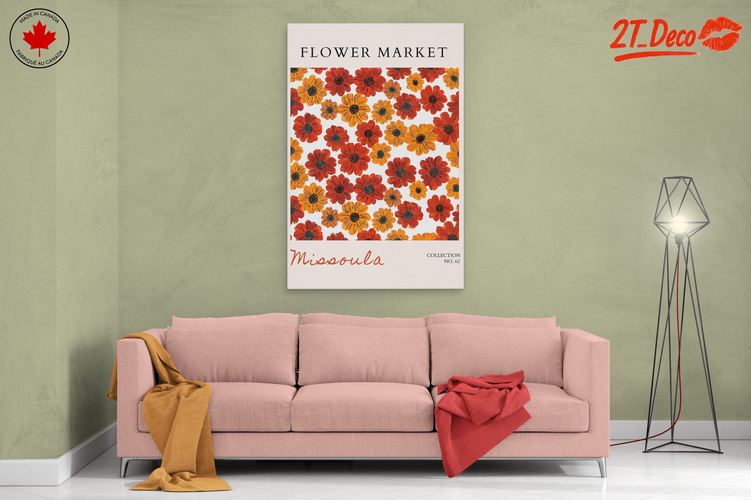 Vibrant Flower Market Wall Art - Image 2