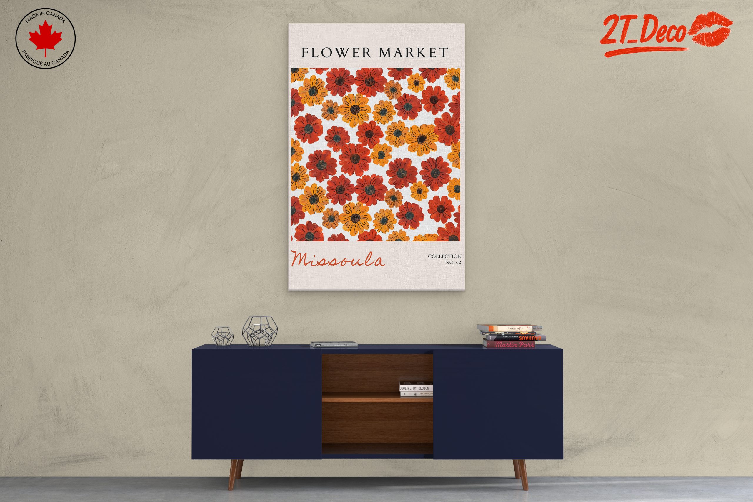 Vibrant Flower Market Wall Art - Image 3
