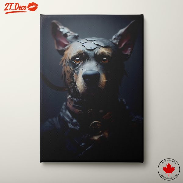 Fierce Dog Character in Artistic Style