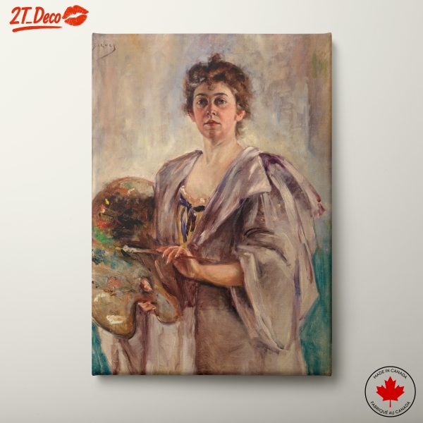 Elegant Artistic Portrait of Woman with Palette