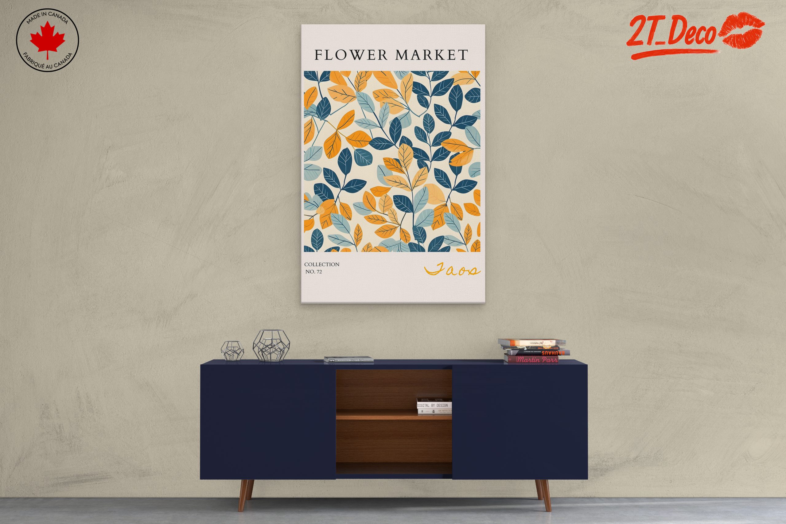 Botanical Leaf Artwork for Home Decor - Image 3
