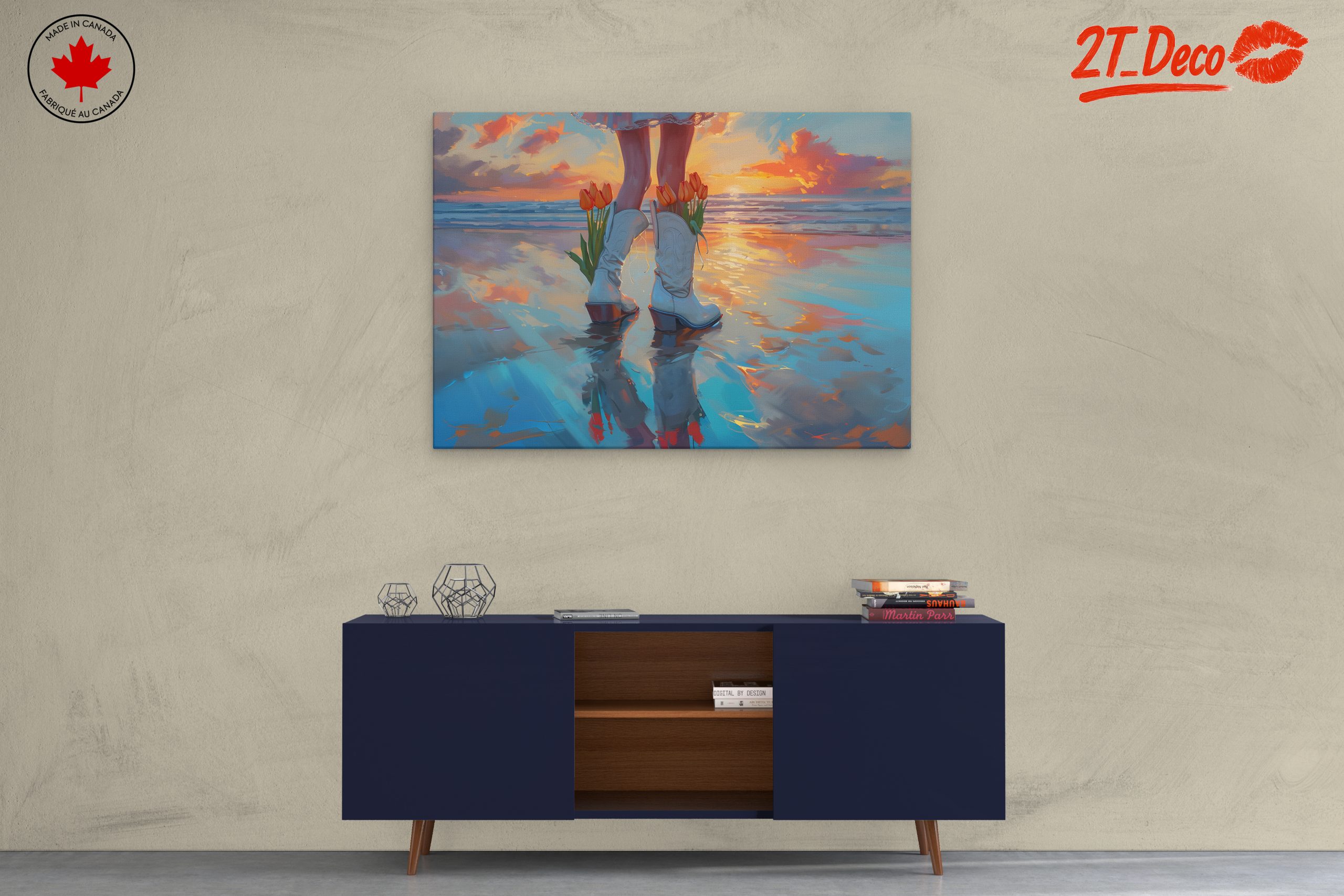 Stylish Sunset Portrait with Flowers - Image 3
