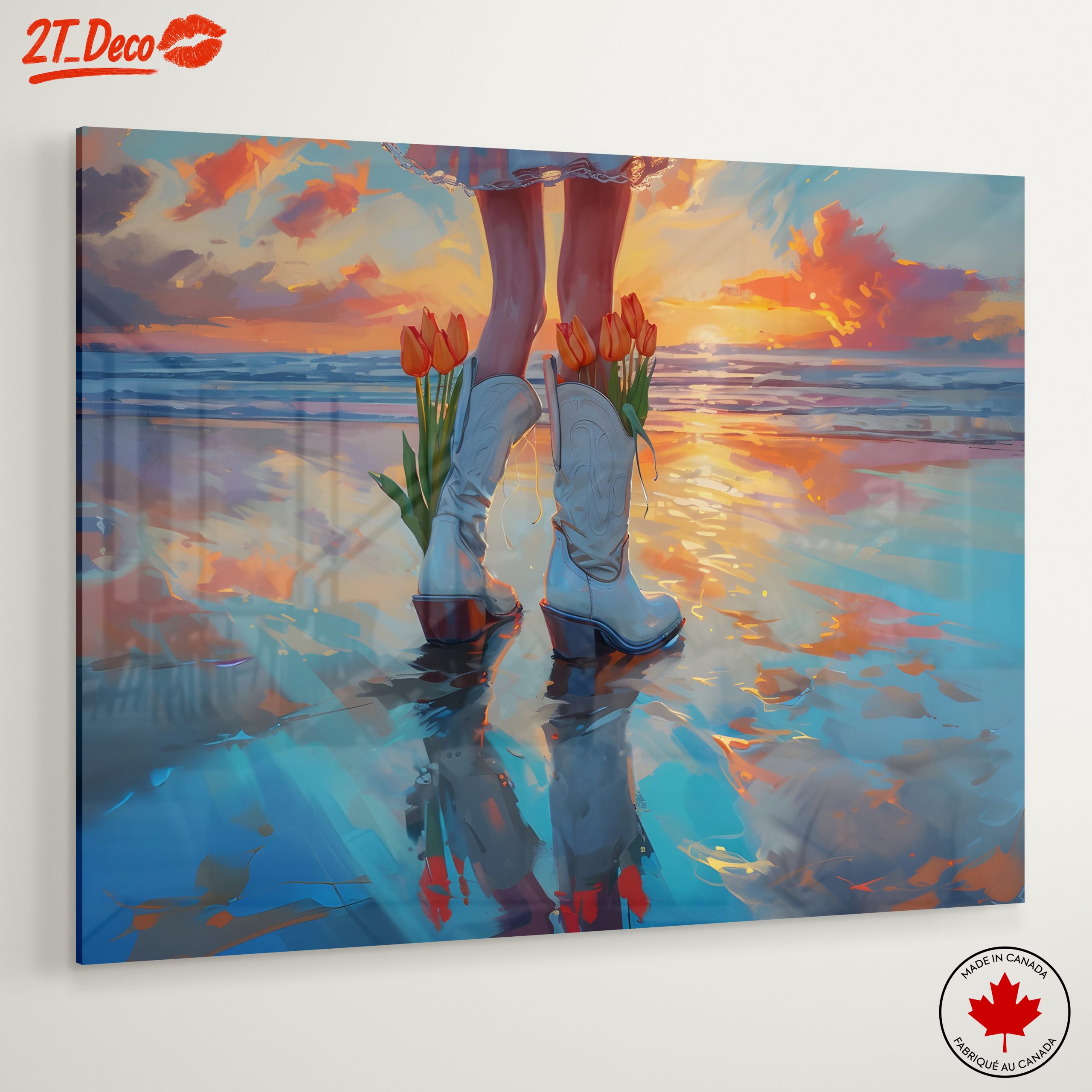 Stylish Sunset Portrait with Flowers - Image 6
