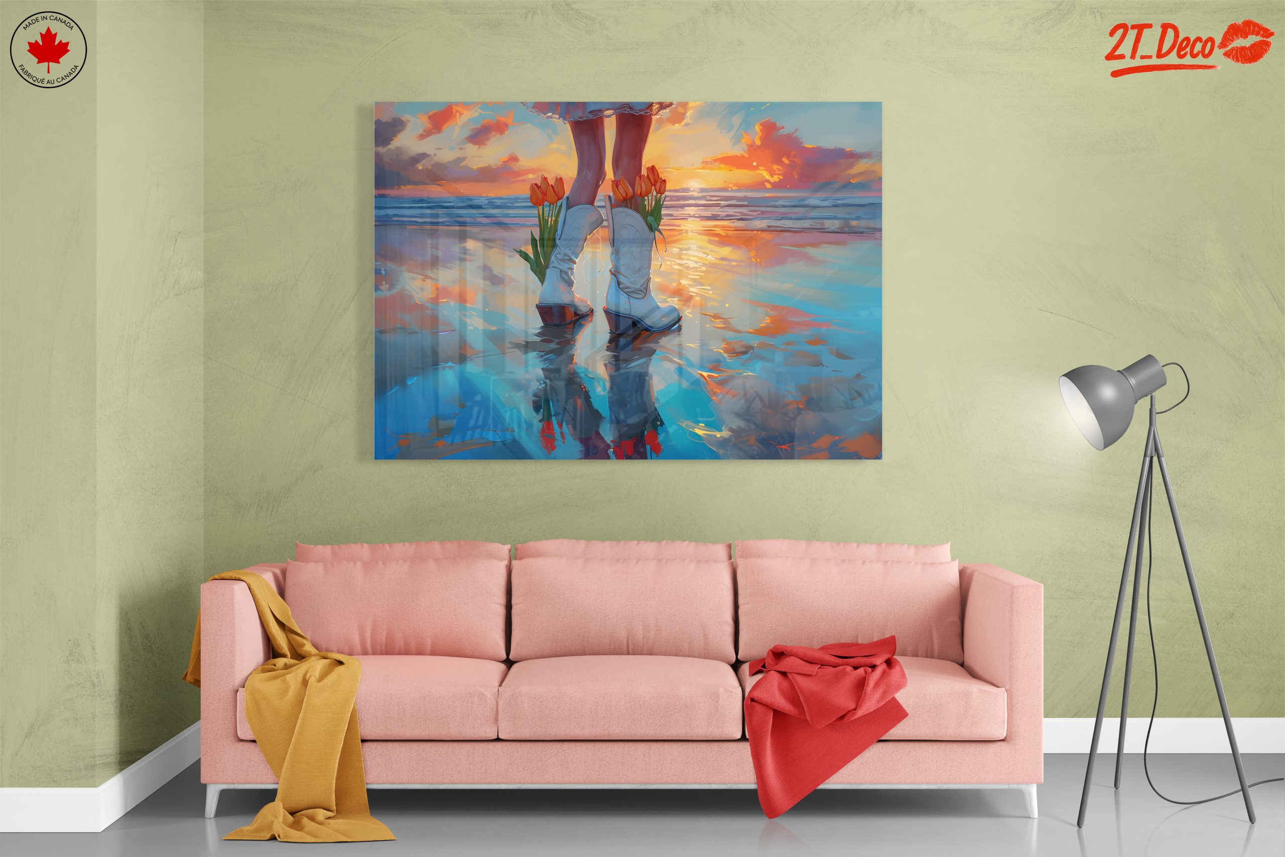 Stylish Sunset Portrait with Flowers - Image 7