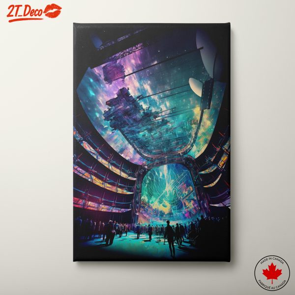 Vibrant Futuristic Abstract Art Scene
