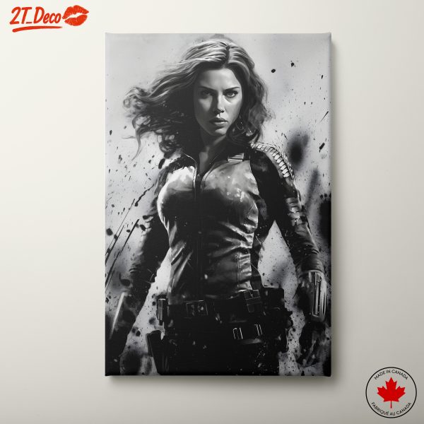 Dynamic Black Widow Character Artwork