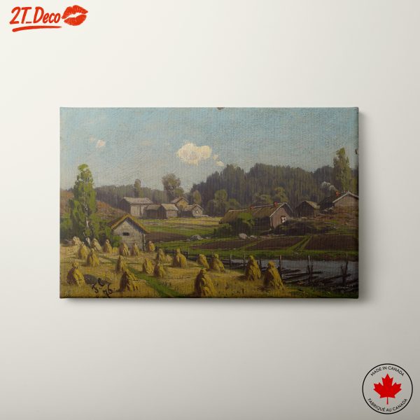 Serene Rural Landscape with Farms and Fields
