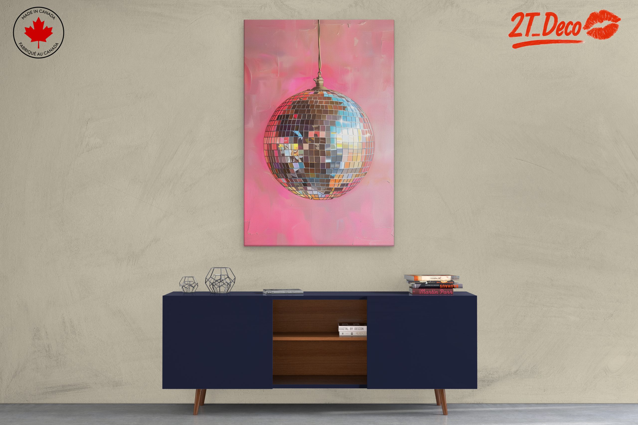 Disco Ball Against Vibrant Background - Image 3