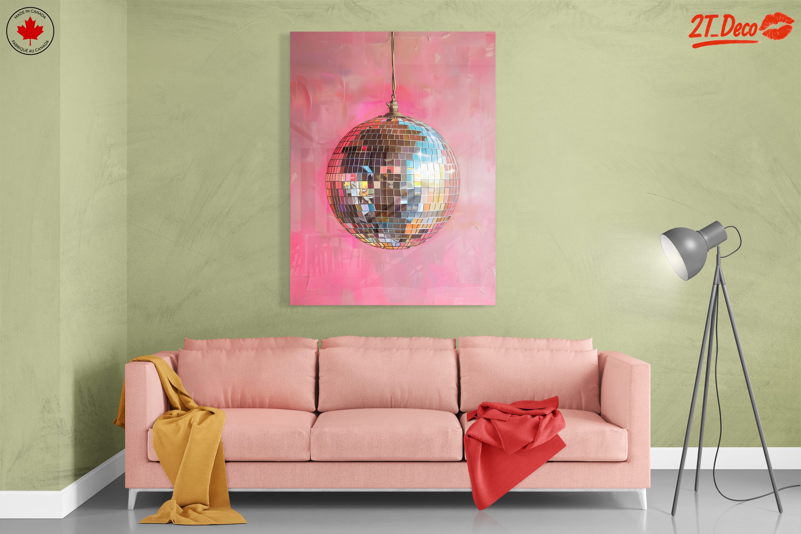 Disco Ball Against Vibrant Background - Image 7