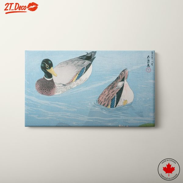 Stylized Ducks Swimming in Tranquil Waters