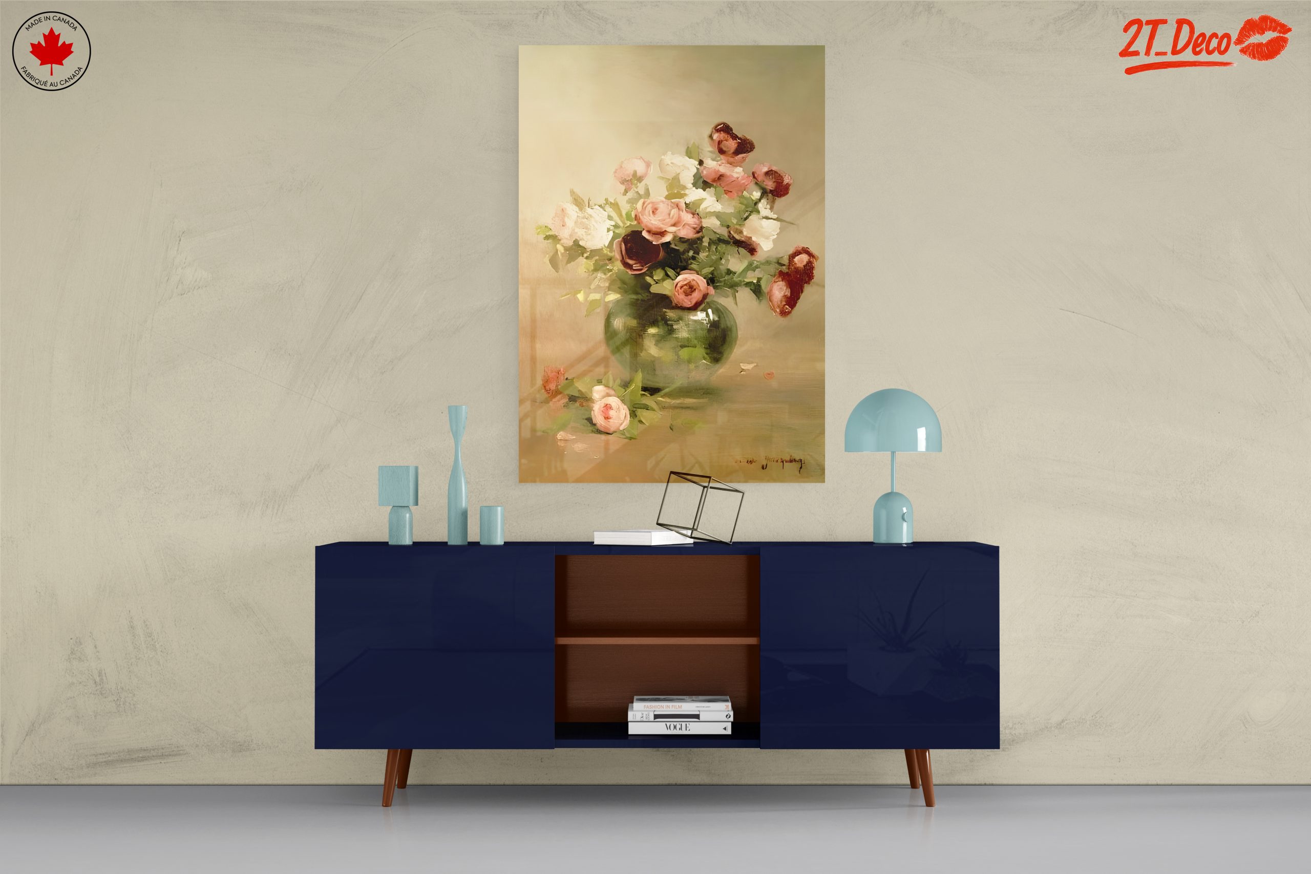 Beautiful Floral Arrangement in a Green Vase - Image 8