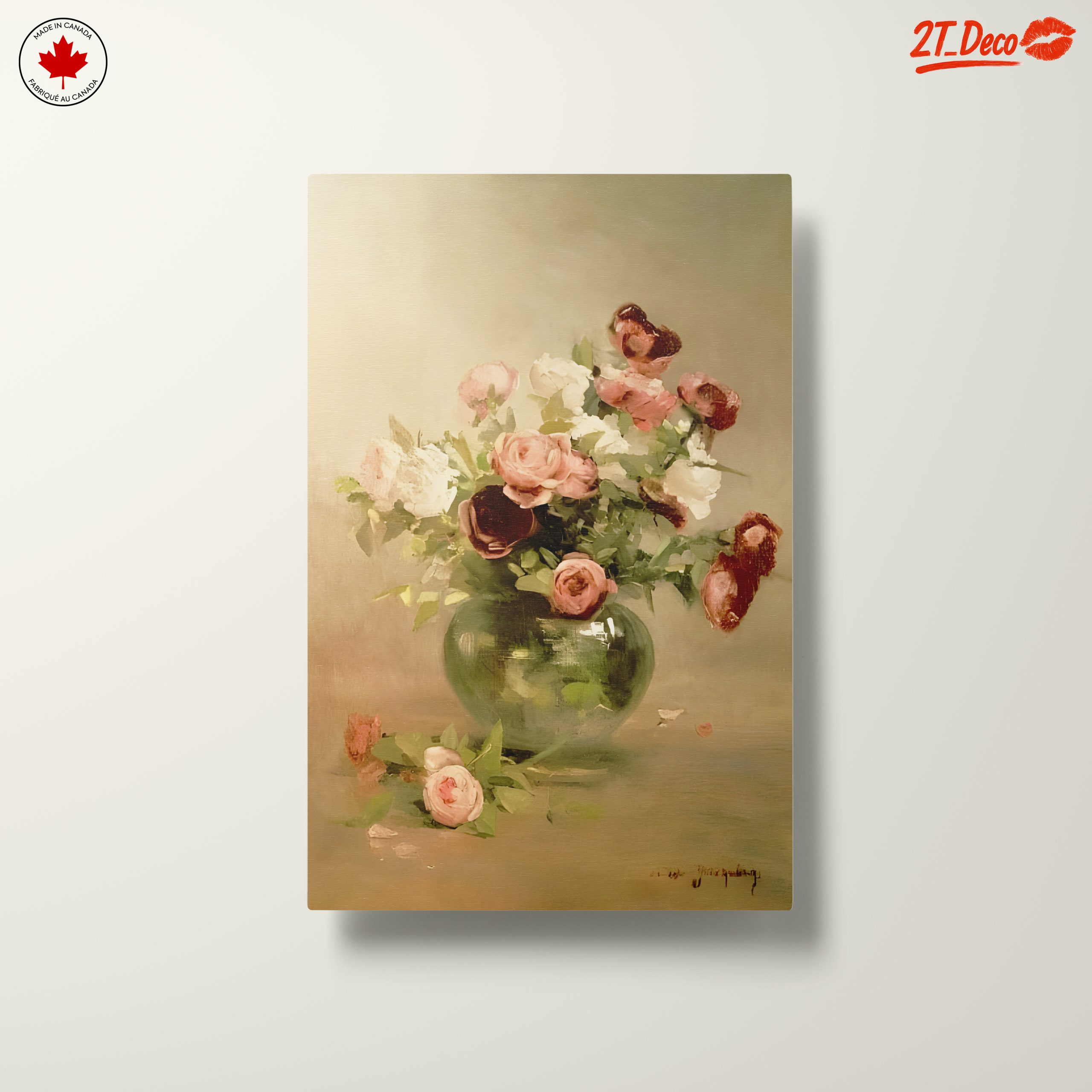 Beautiful Floral Arrangement in a Green Vase - Image 10