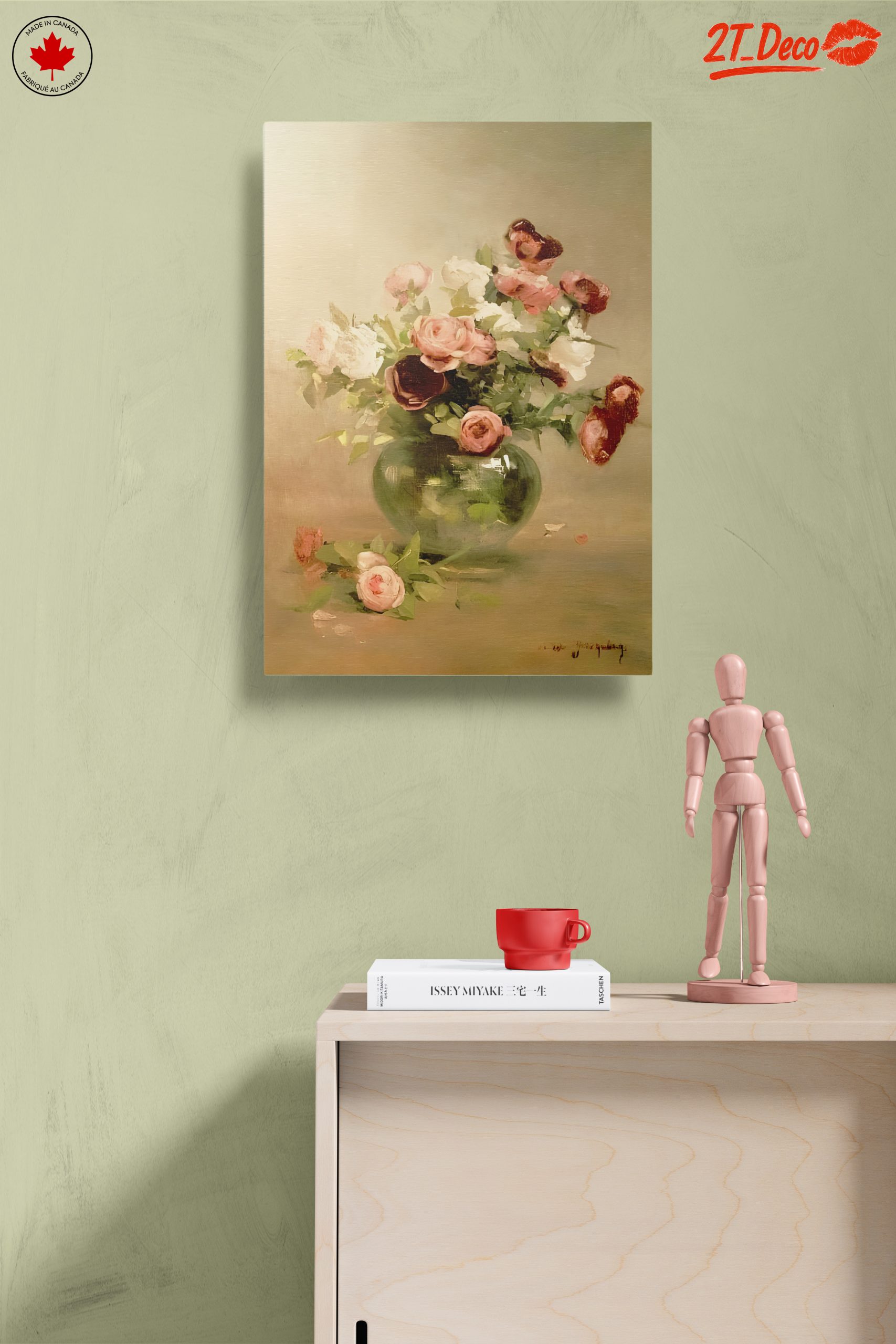 Beautiful Floral Arrangement in a Green Vase - Image 14
